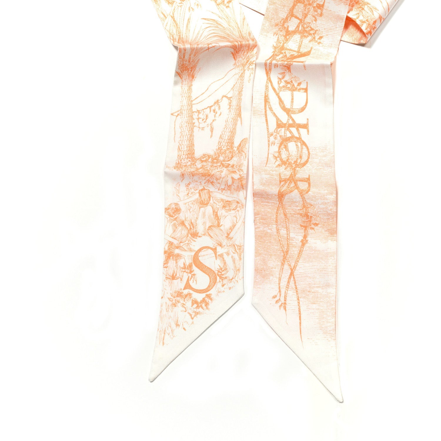 Silk ABCDior "S" Mitzah Scarf Rose