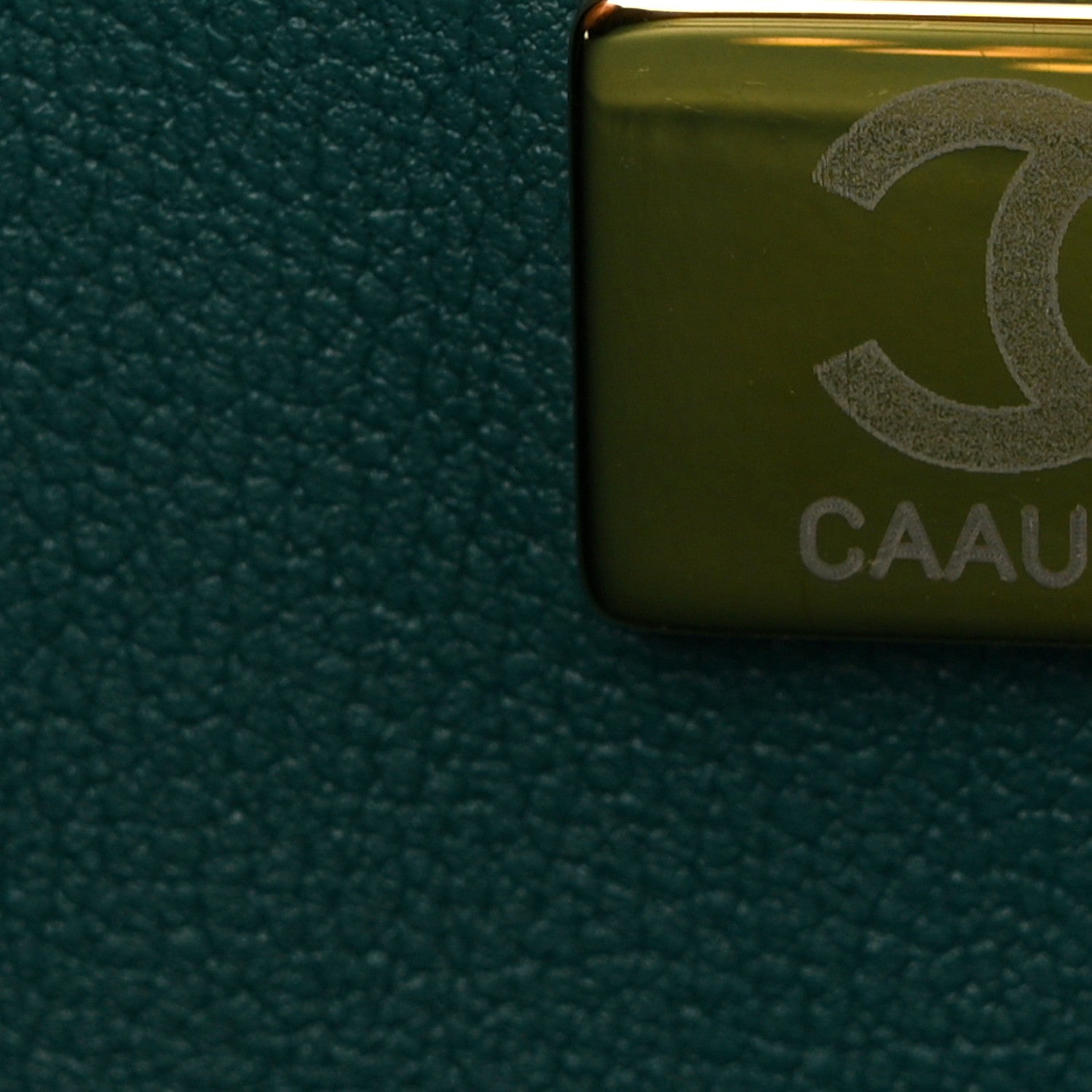 Caviar Quilted Medium Double Flap Dark Green