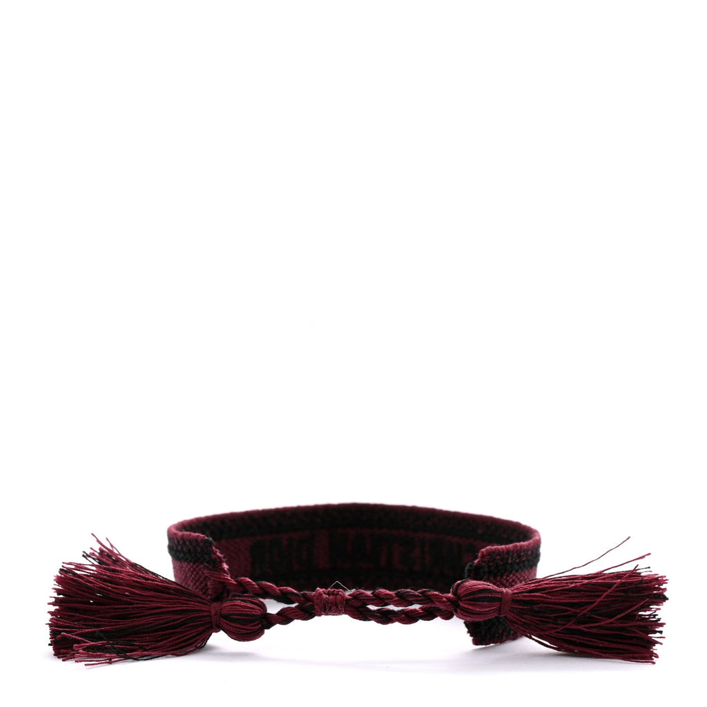 Woven Cotton Friendship Bracelet Burgundy