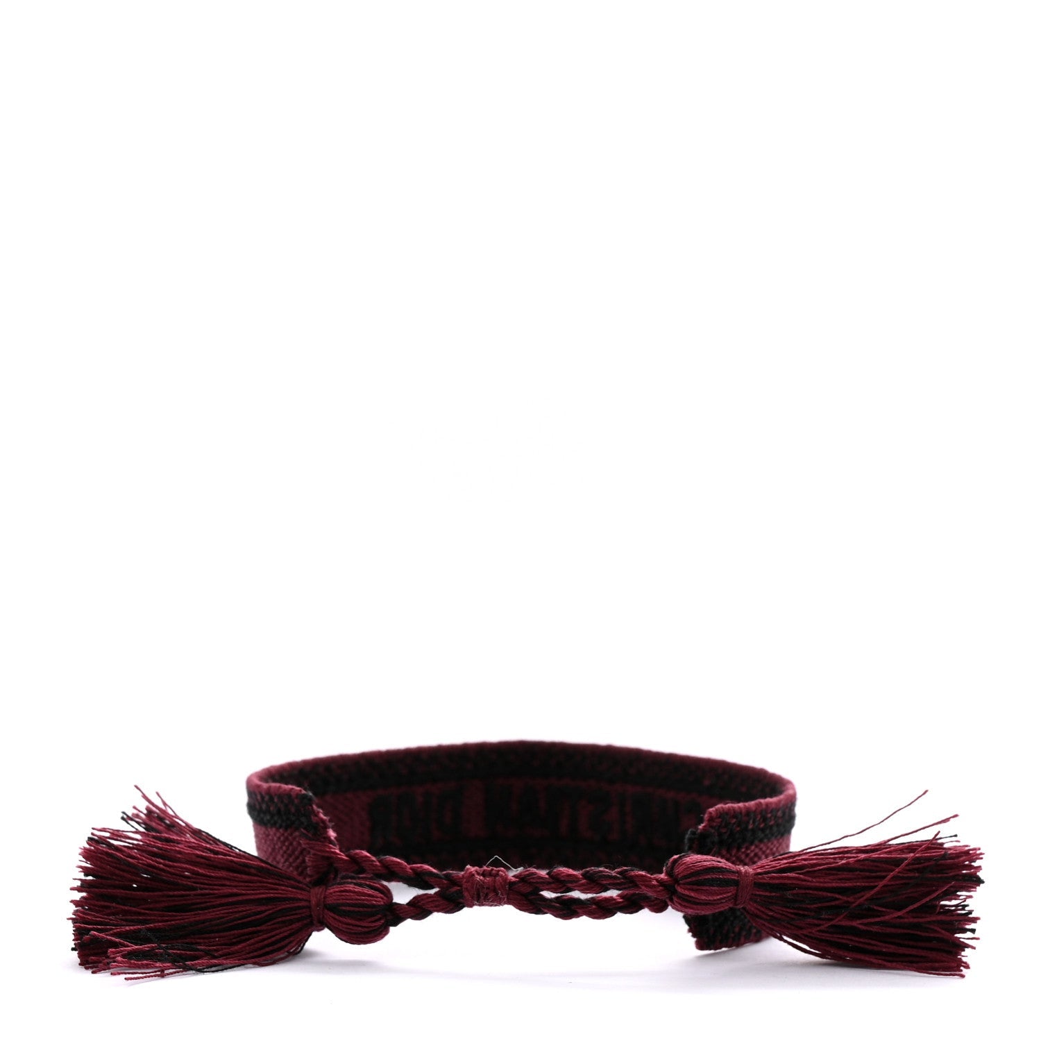 Woven Cotton Friendship Bracelet Burgundy