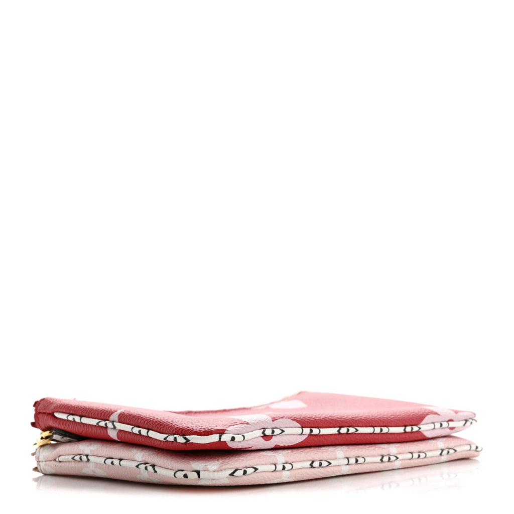 Monogram Giant Double Zip Pochette Rouge