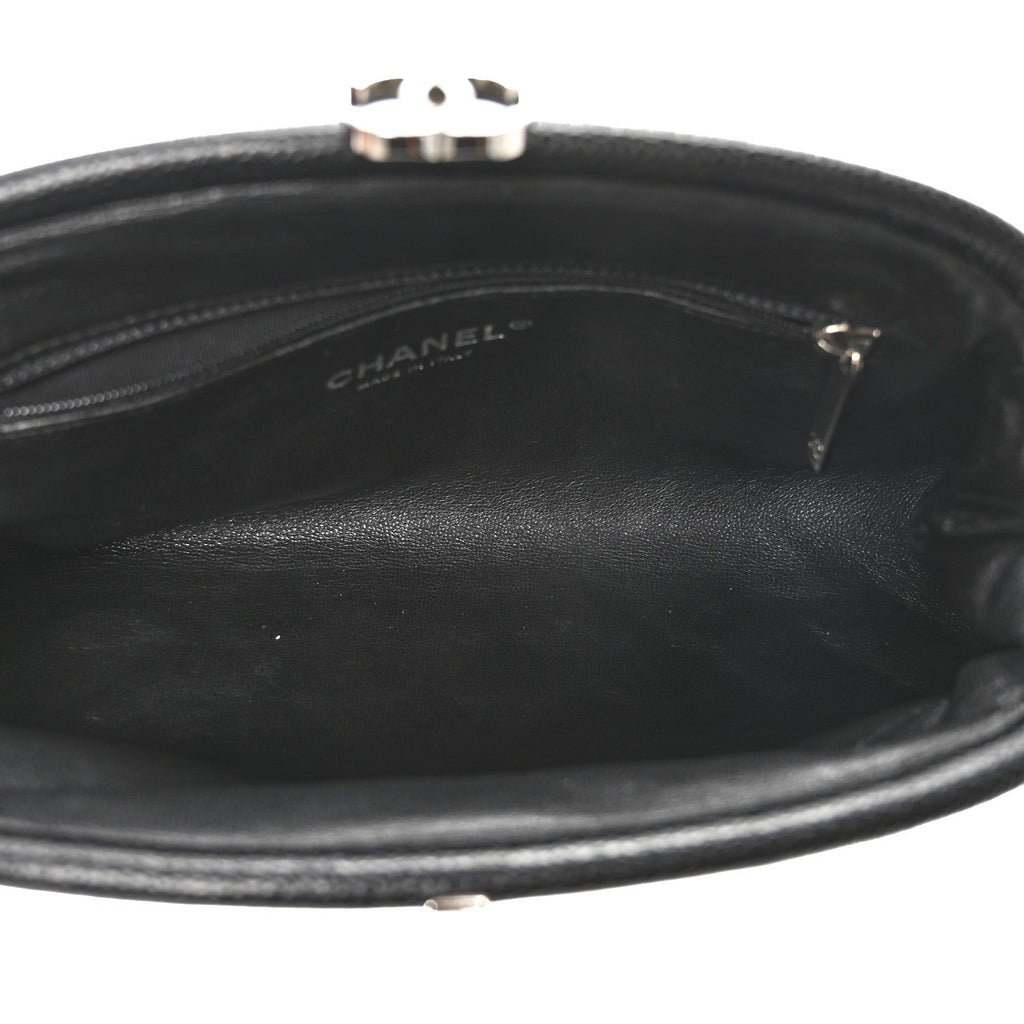 Caviar Quilted Timeless Clutch Black