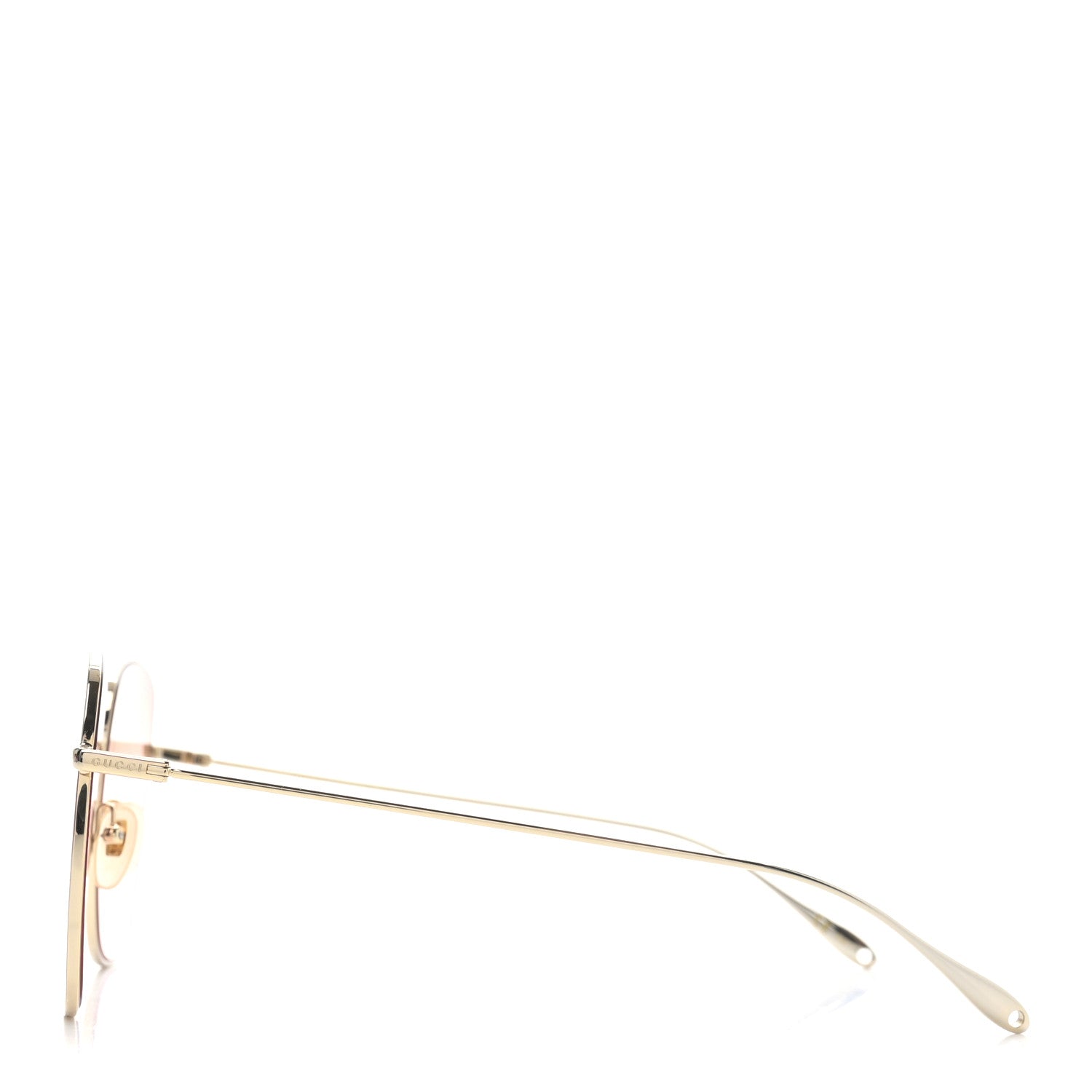Metal Fork Square Frame Raccoon Charm Sunglasses GG1031S Pink