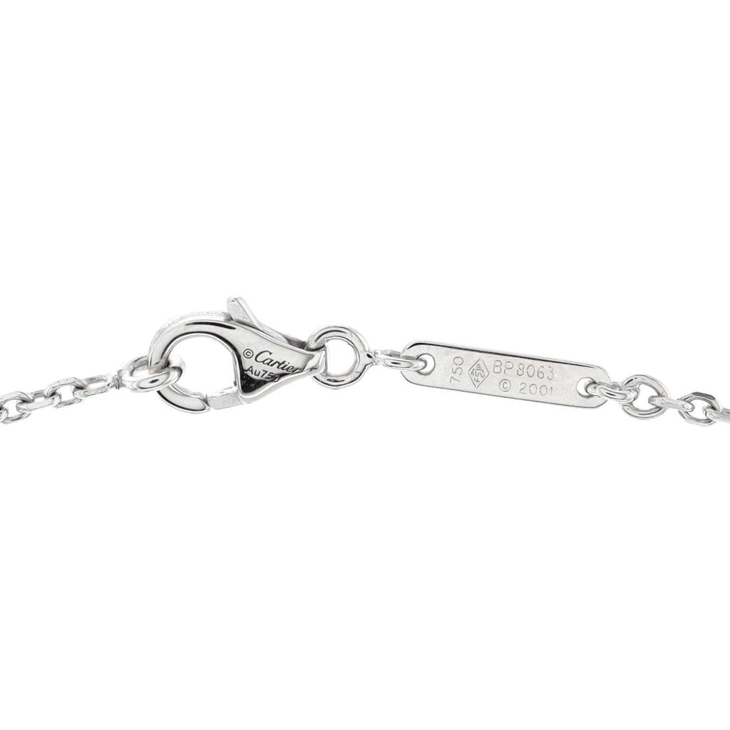 C Heart de Cartier Pendant Necklace 18K White Gold with Pave Diamonds