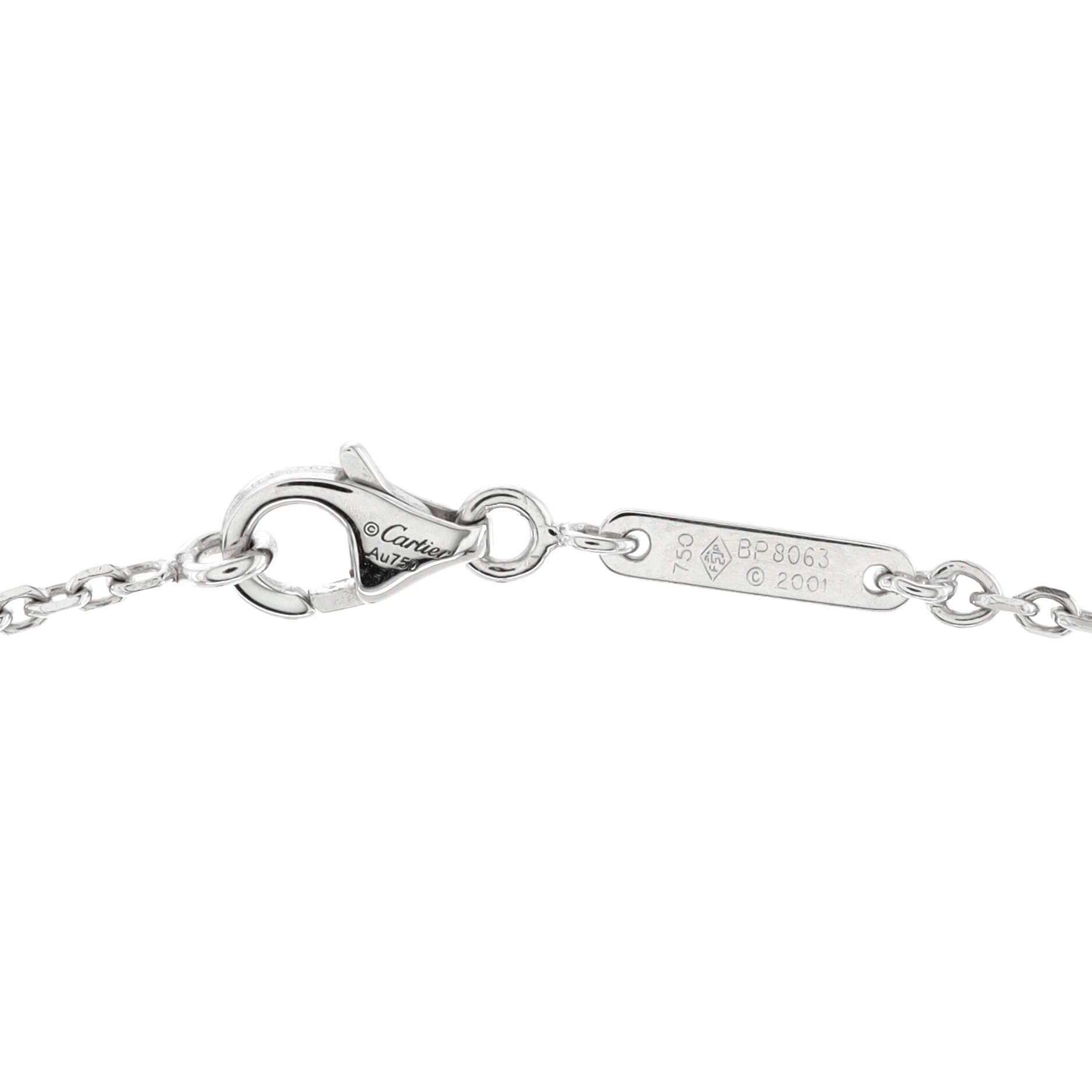 C Heart de Cartier Pendant Necklace 18K White Gold with Pave Diamonds