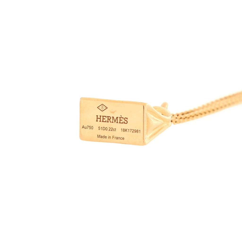 Birkin Amulette Pendant Necklace 18K Rose Gold and Diamonds