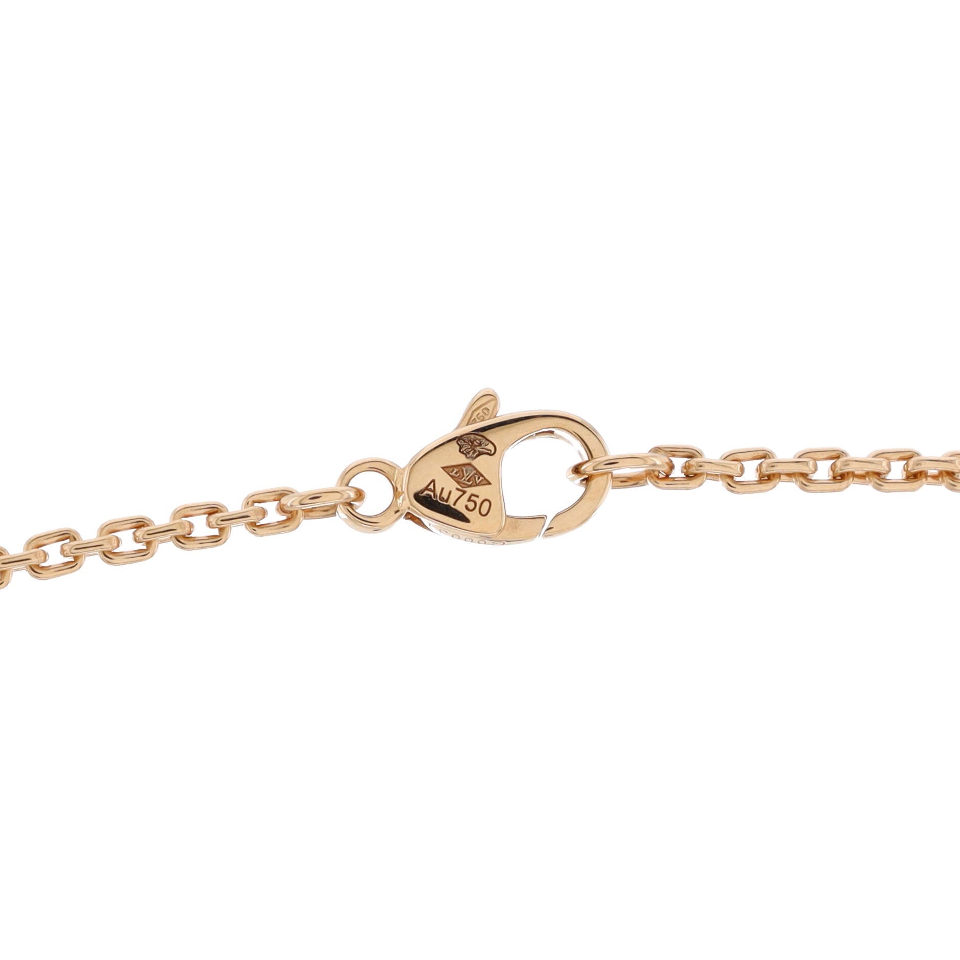 Idylle Blossom Y Pendant Necklace 18K Tricolor Gold with Diamonds