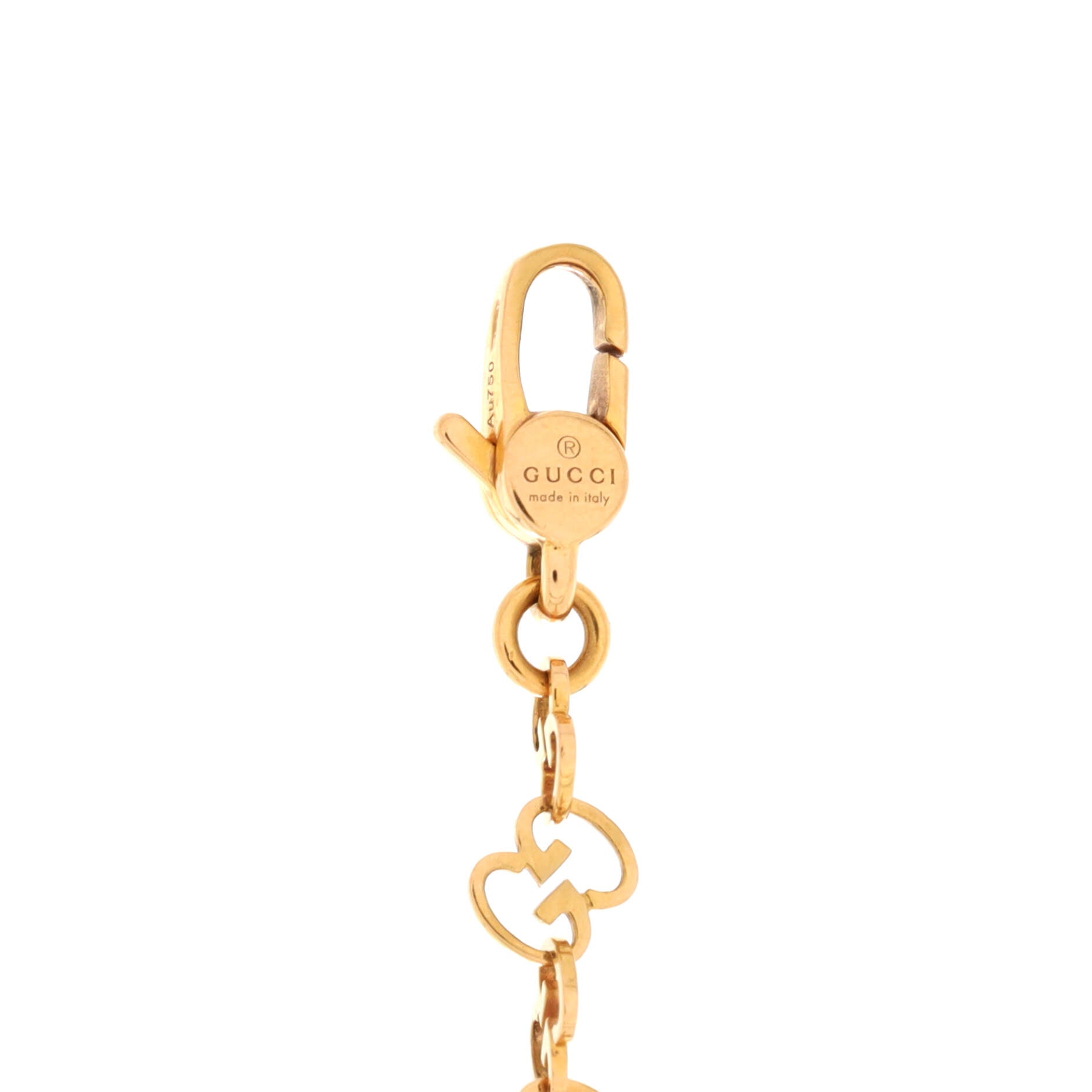 Vintage Interlocking G Letters Chain Bracelet 18K Yellow Gold