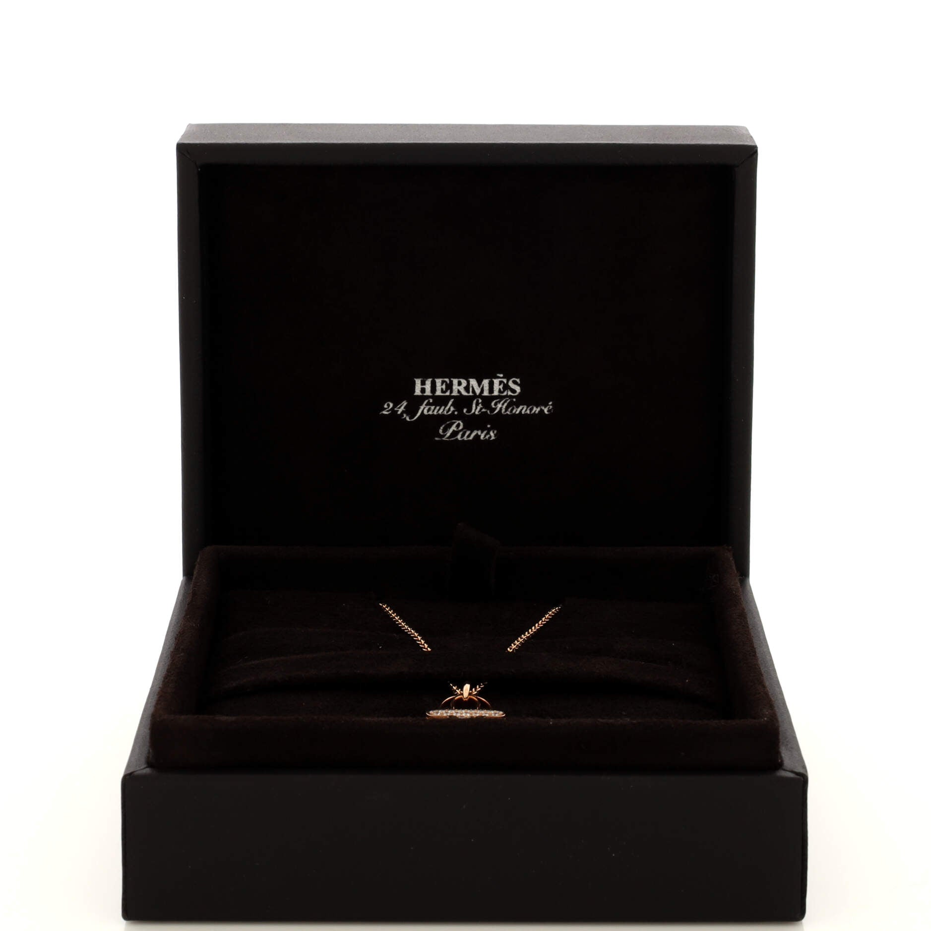 Amulettes Constance Pendant NM Necklace 18K Rose Gold and Diamonds