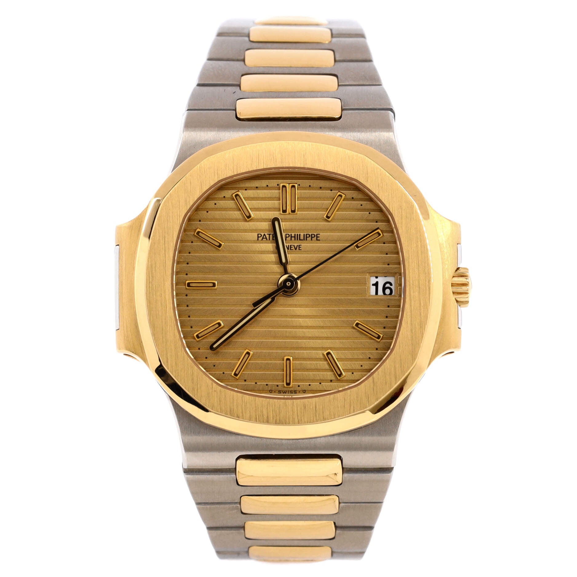 Nautilus 3800 Automatic Watch Stainless Steel and Yellow Gold 37
