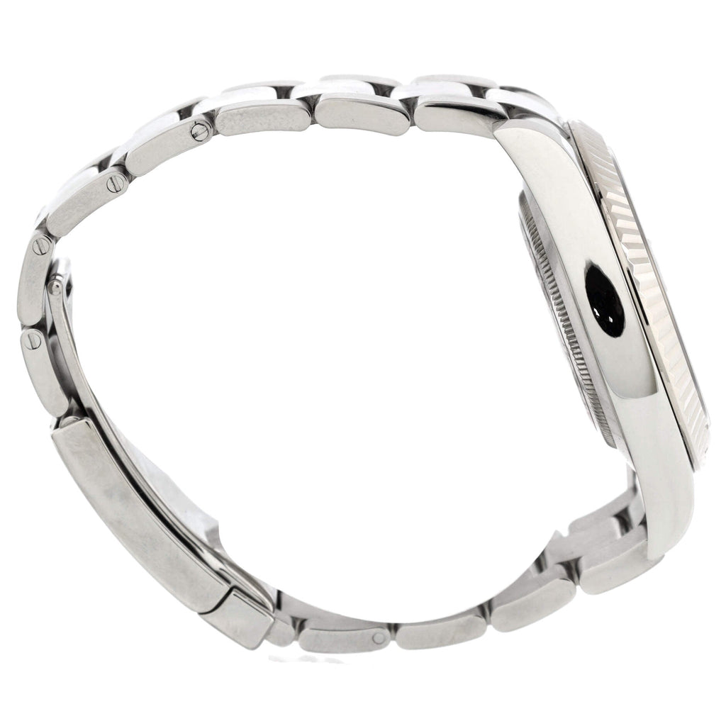 Oyster Perpetual Datejust II Automatic Watch Stainless Steel and White Gold with Diamond Markers 41