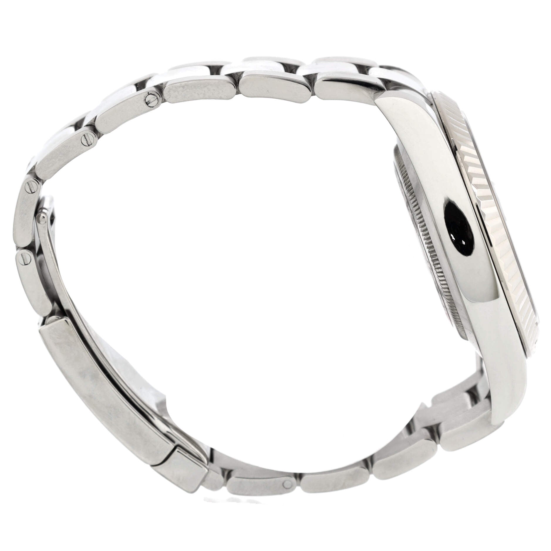 Oyster Perpetual Datejust II Automatic Watch Stainless Steel and White Gold with Diamond Markers 41