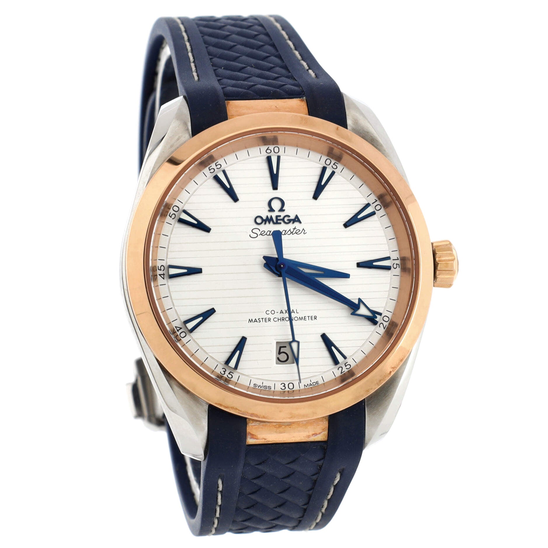 Seamaster Aqua Terra 150M Co-Axial Master Chronometer Automatic Watch Stainless Steel and Rose Gold with Rubber 38