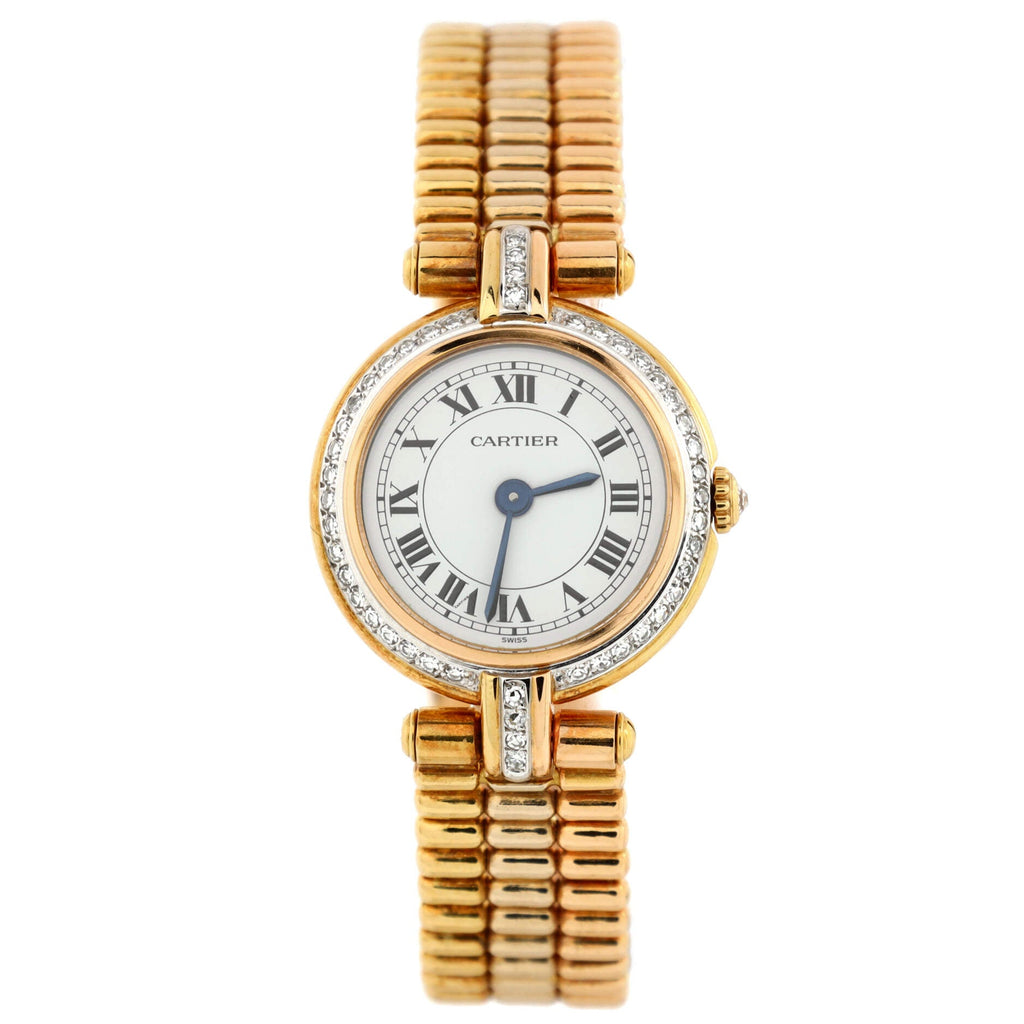 Panthere Vendome Quartz Watch Yellow Gold with Diamond Bezel 24