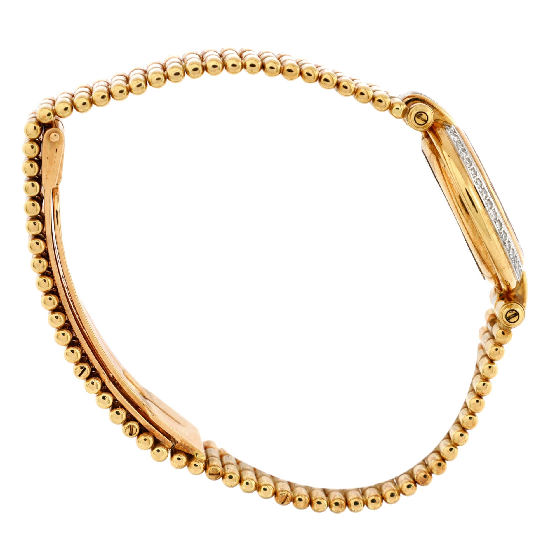 Panthere Vendome Quartz Watch Yellow Gold with Diamond Bezel 24
