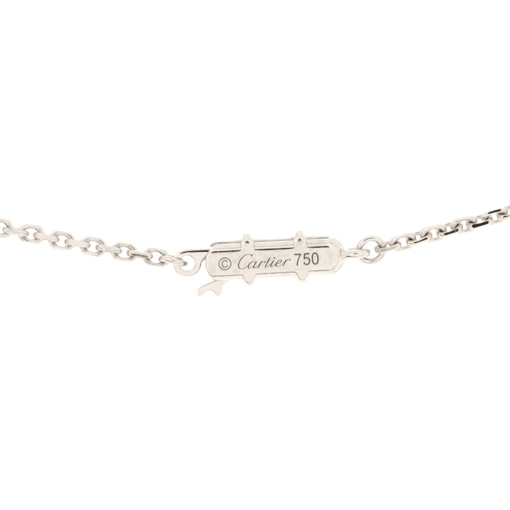 C Heart de Cartier Pendant Necklace 18K White Gold with Pave Diamonds