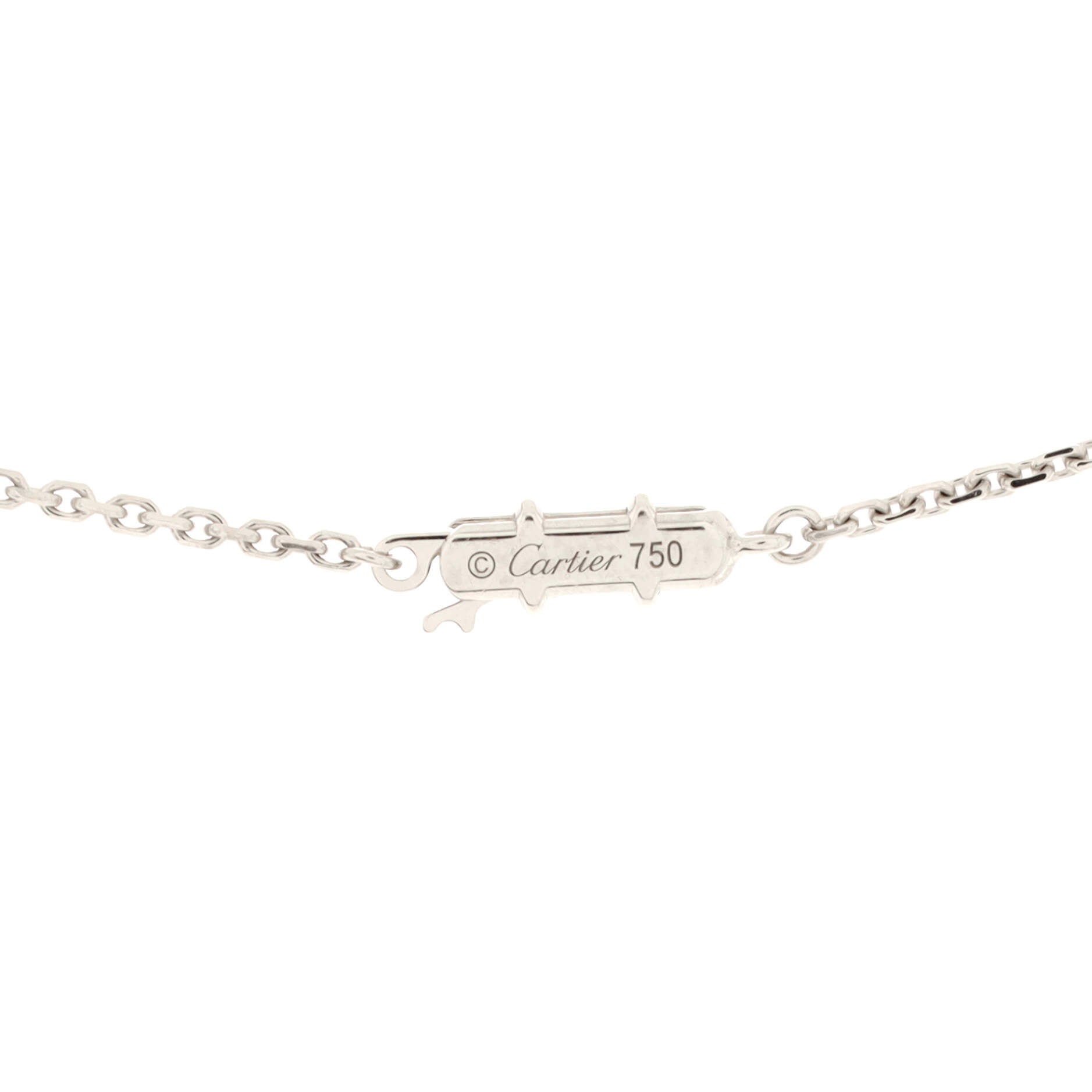 C Heart de Cartier Pendant Necklace 18K White Gold with Pave Diamonds