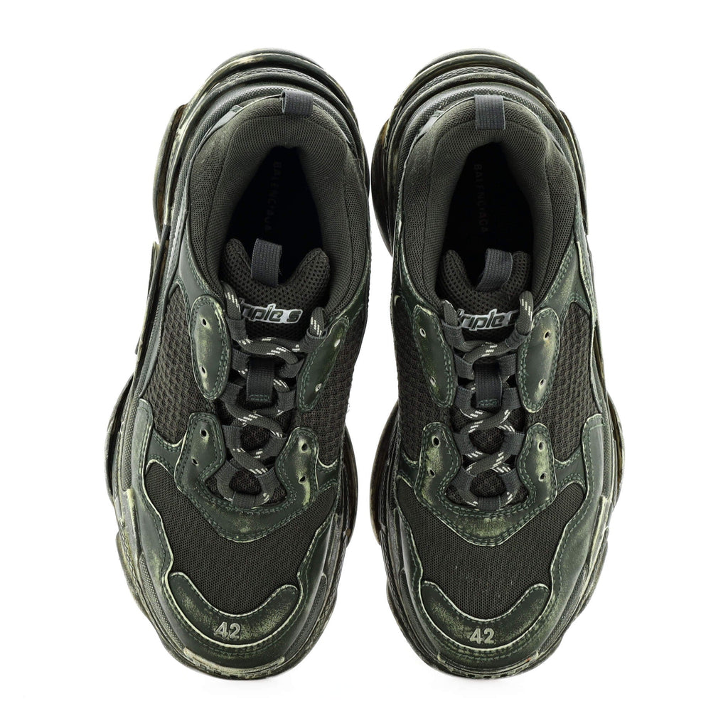 Men's Triple S Sneakers Fabric and Mesh with Faux Leather