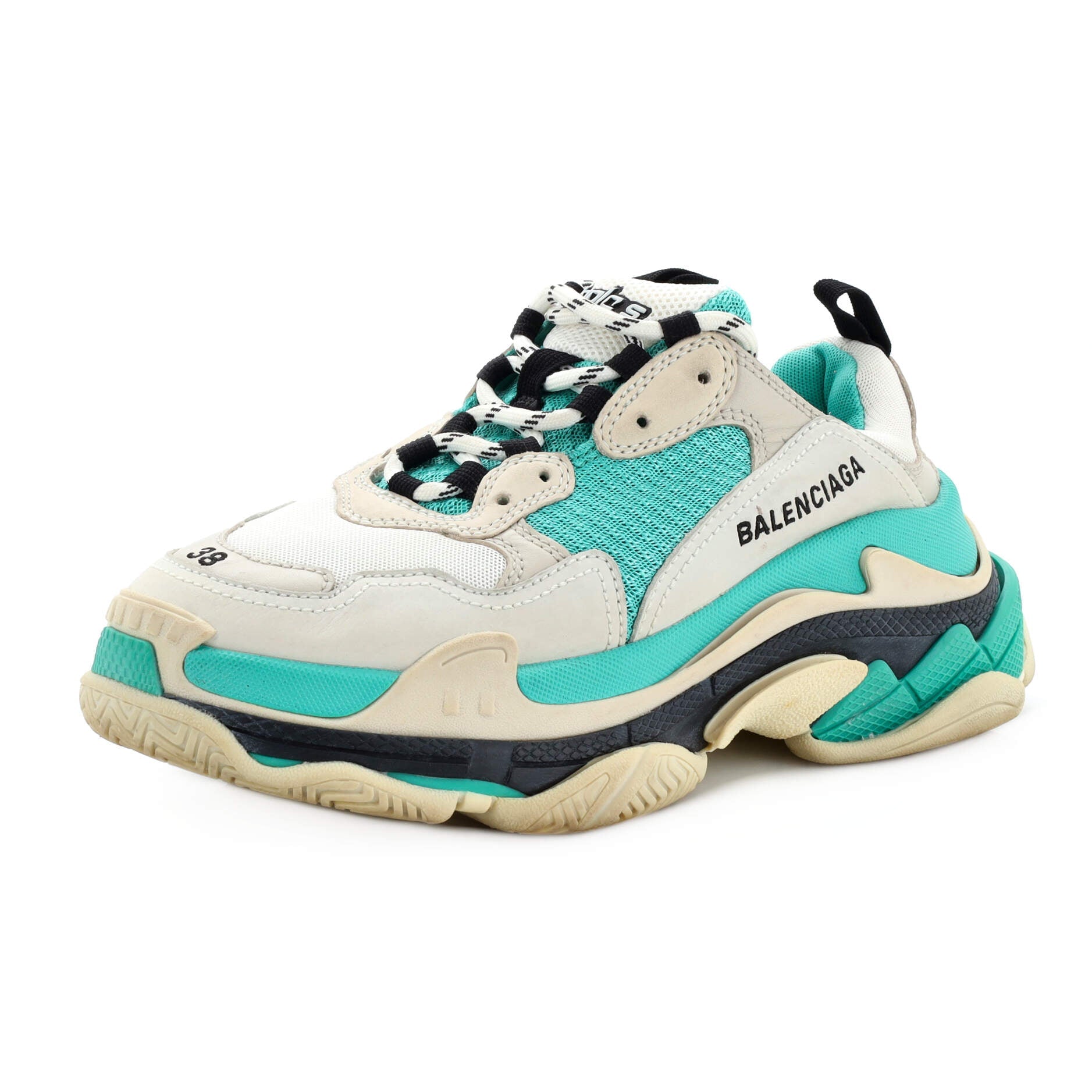 Women's Triple S Sneakers Fabric and Mesh with Faux Leather