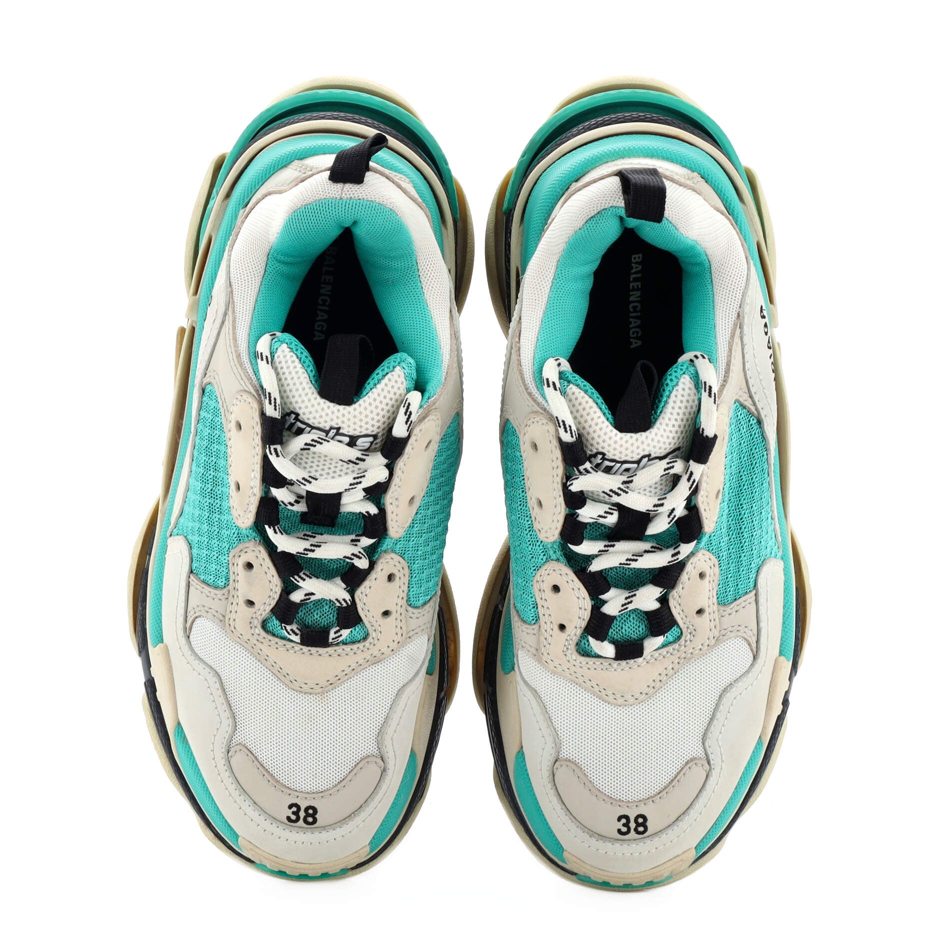 Women's Triple S Sneakers Fabric and Mesh with Faux Leather