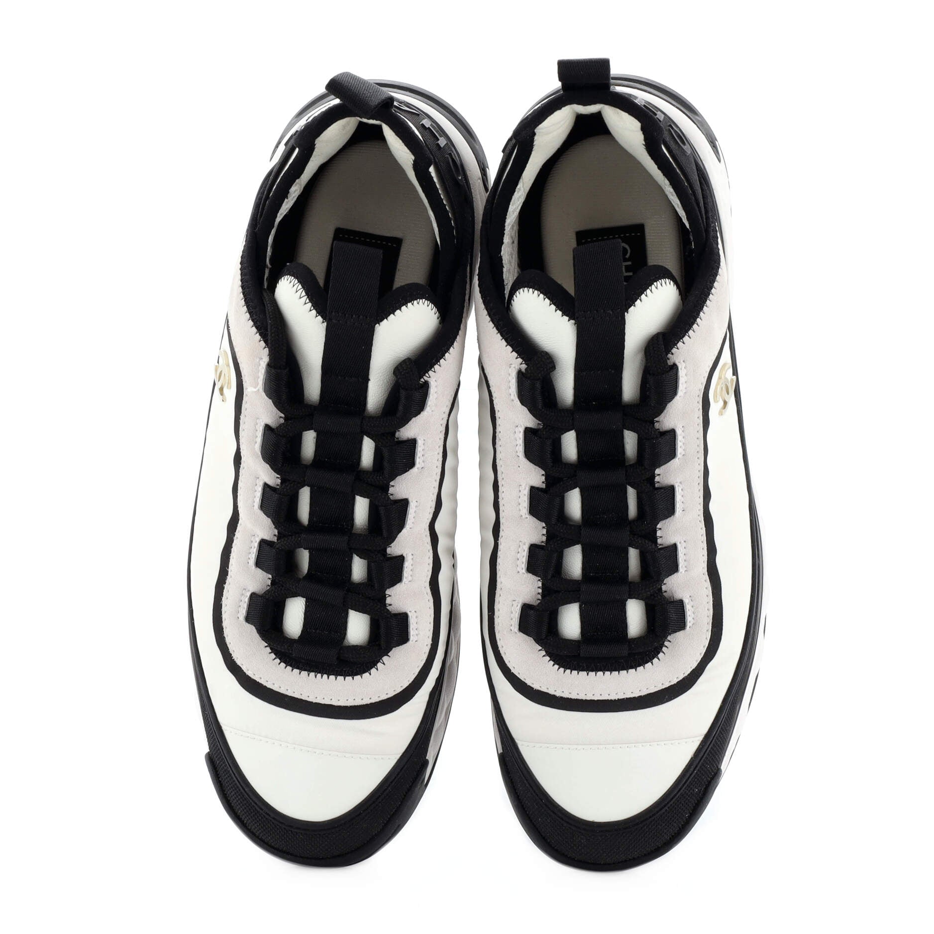 Women's CC Cap Toe Logo Sneakers Suede and Mixed Fibers