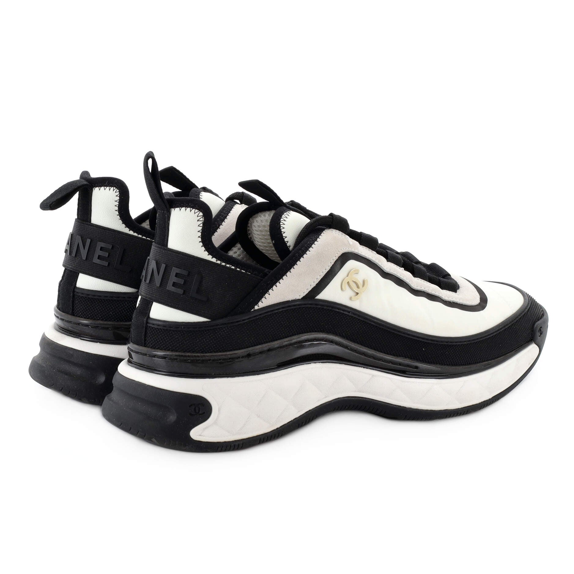 Women's CC Cap Toe Logo Sneakers Suede and Mixed Fibers