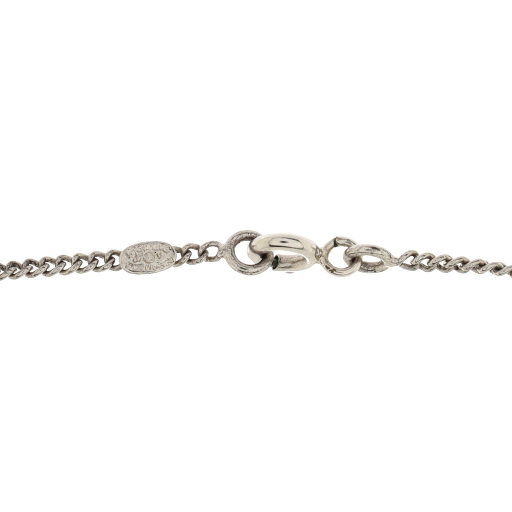 CC Crystal Logo Necklace Metal
