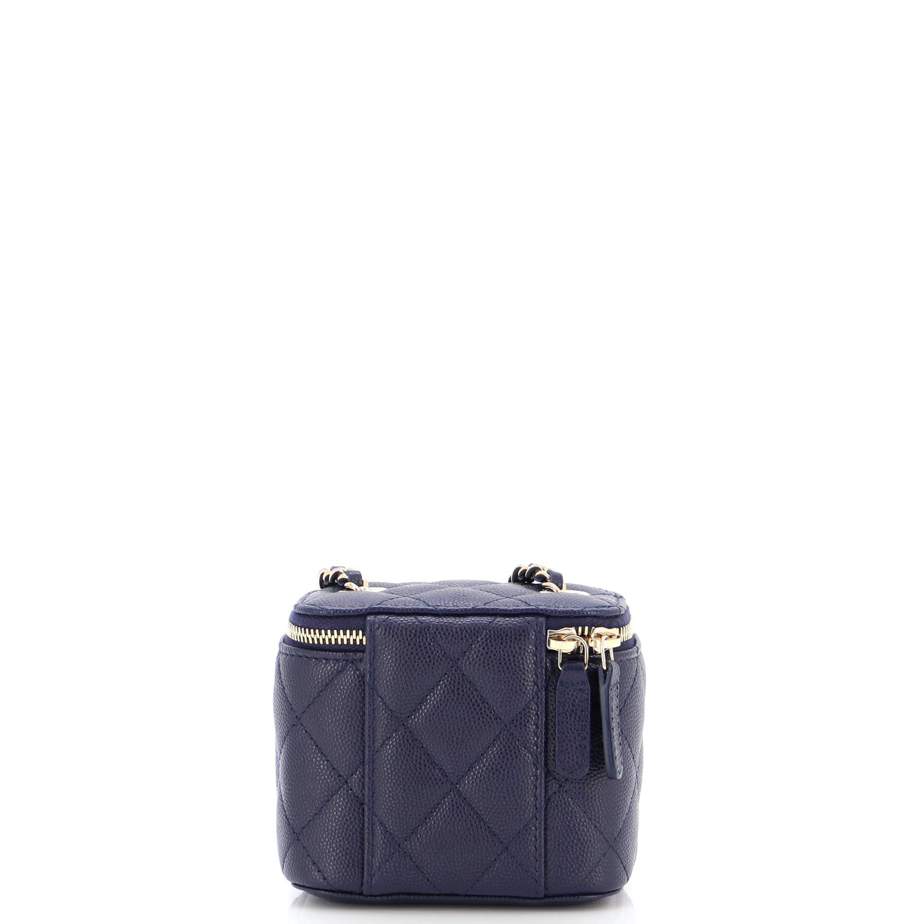 Classic Vanity Case with Chain Quilted Caviar Mini
