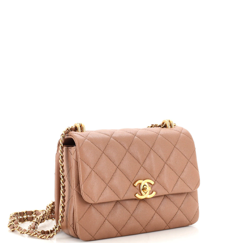 Coco First Flap Bag Quilted Caviar Mini