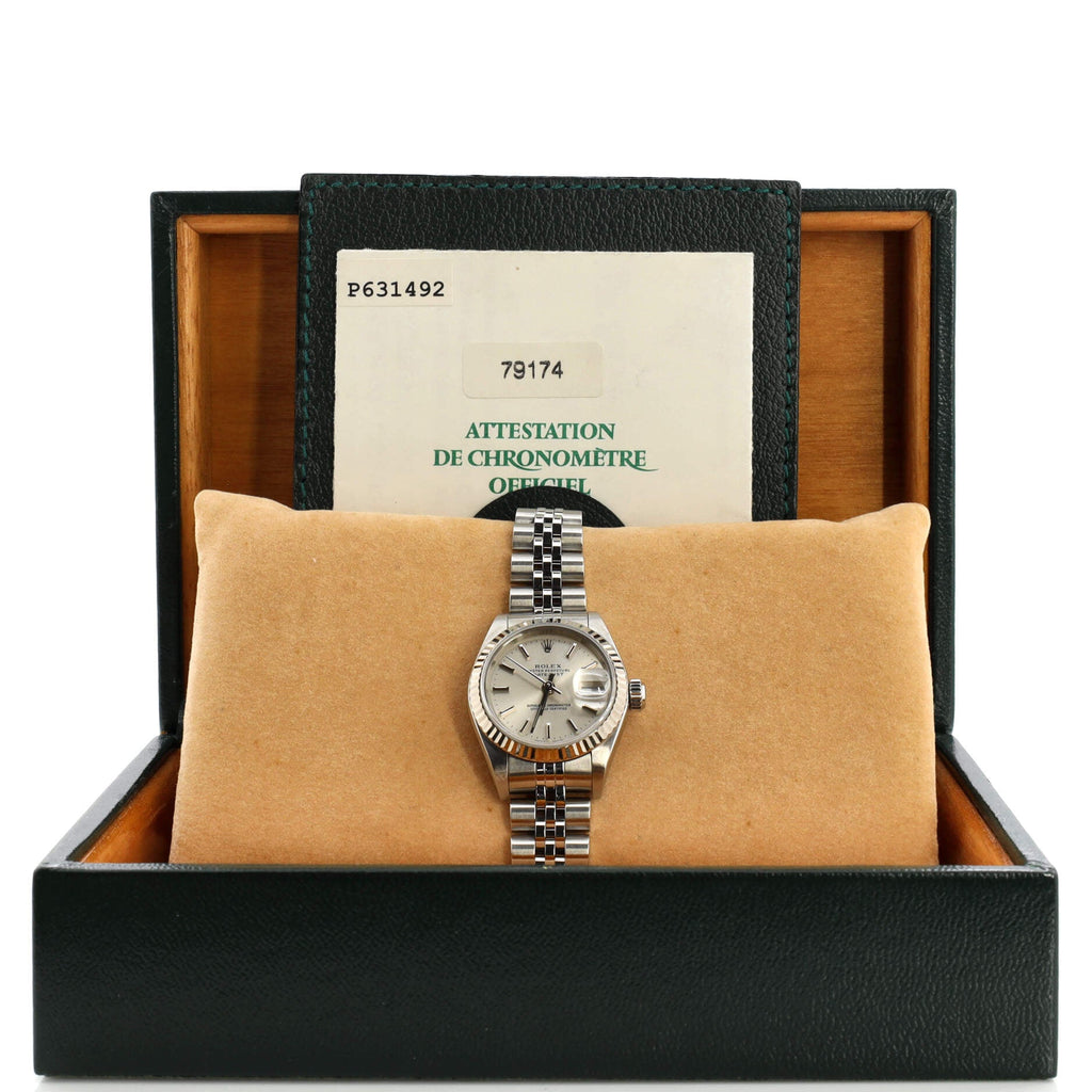 Oyster Perpetual Datejust Automatic Watch Stainless Steel and White Gold 26