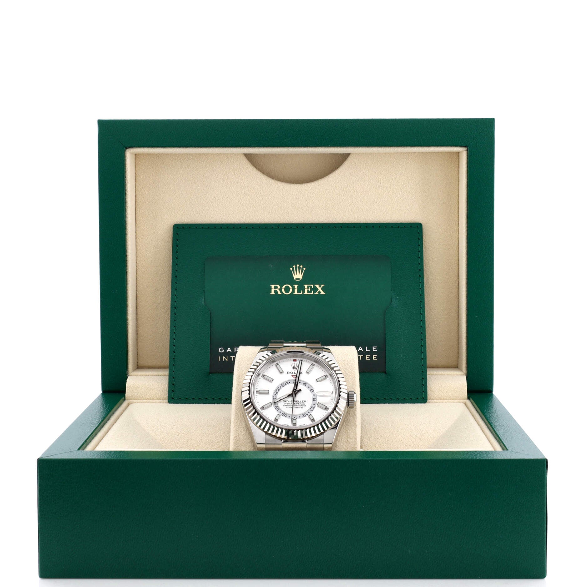 Sky-Dweller Oyster Perpetual Chronometer White Automatic Watch Stainless Steel and White Gold 42