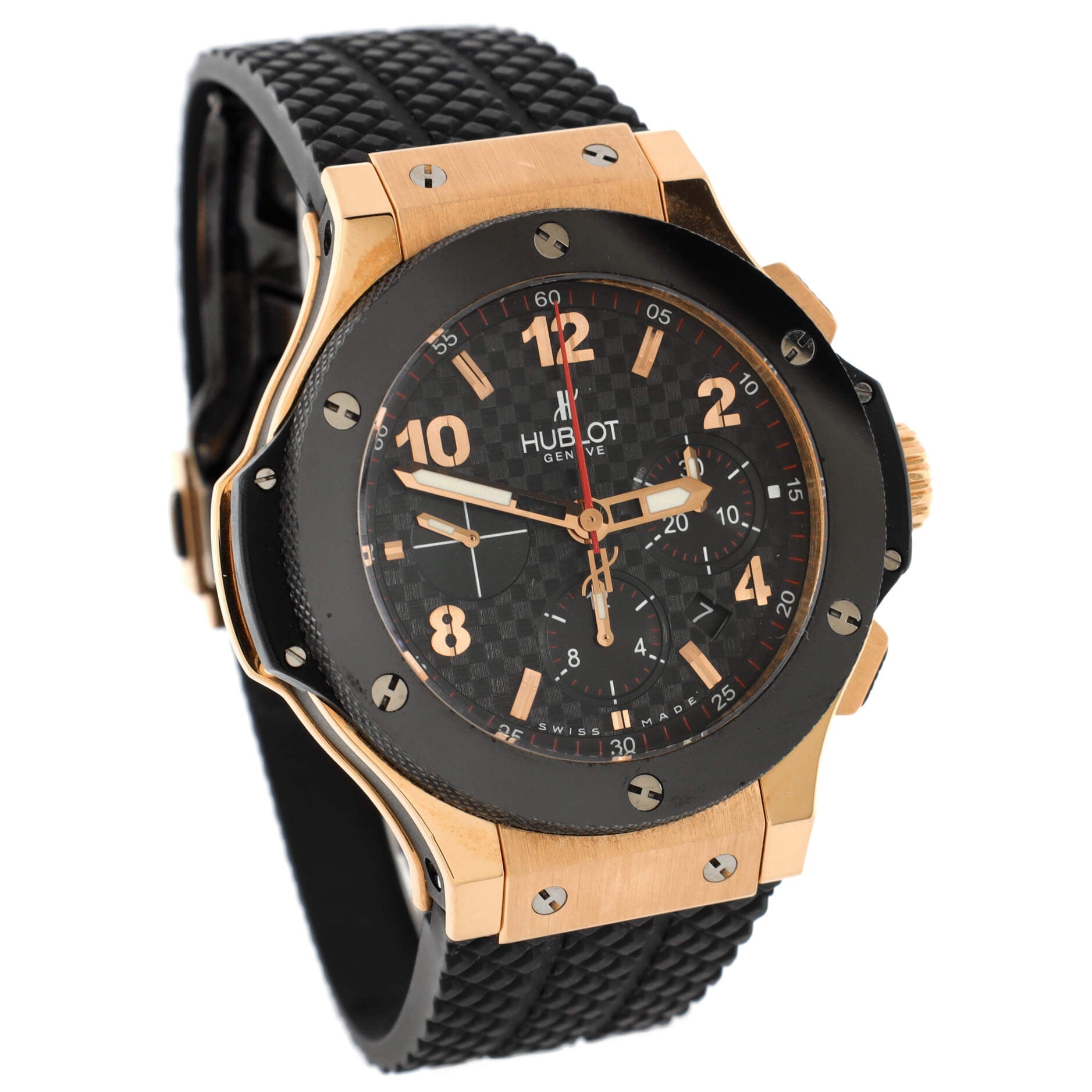 Big Bang Original Chronograph Automatic Watch Ceramic and Rose Gold and Rubber 44