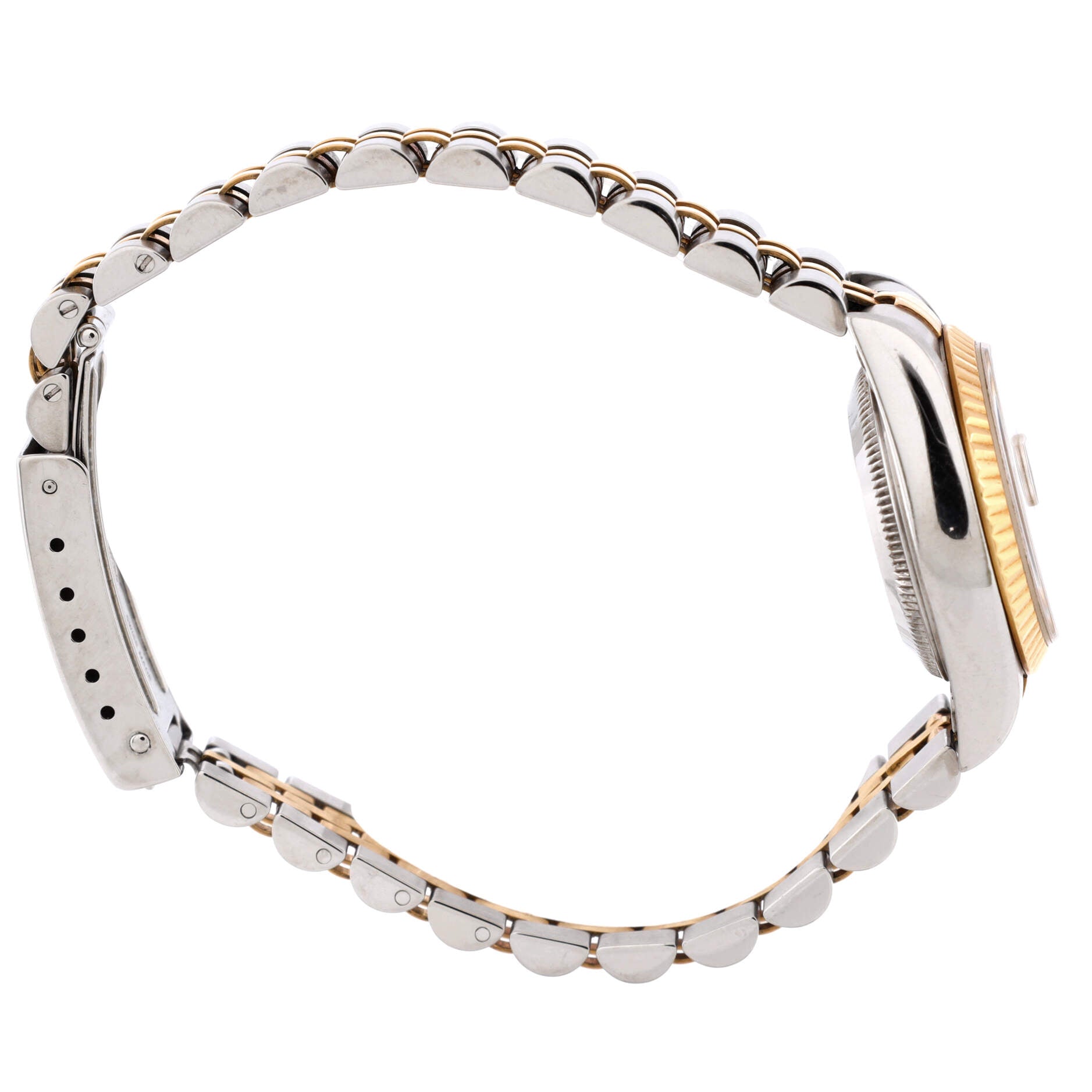 Oyster Perpetual Datejust Automatic Watch Stainless Steel and Yellow Gold with Diamond Markers 26
