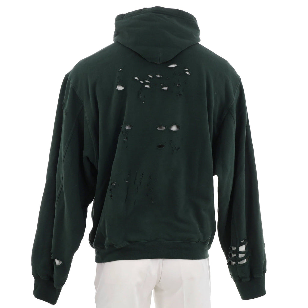 Logo Destroyed Hoodie Cotton