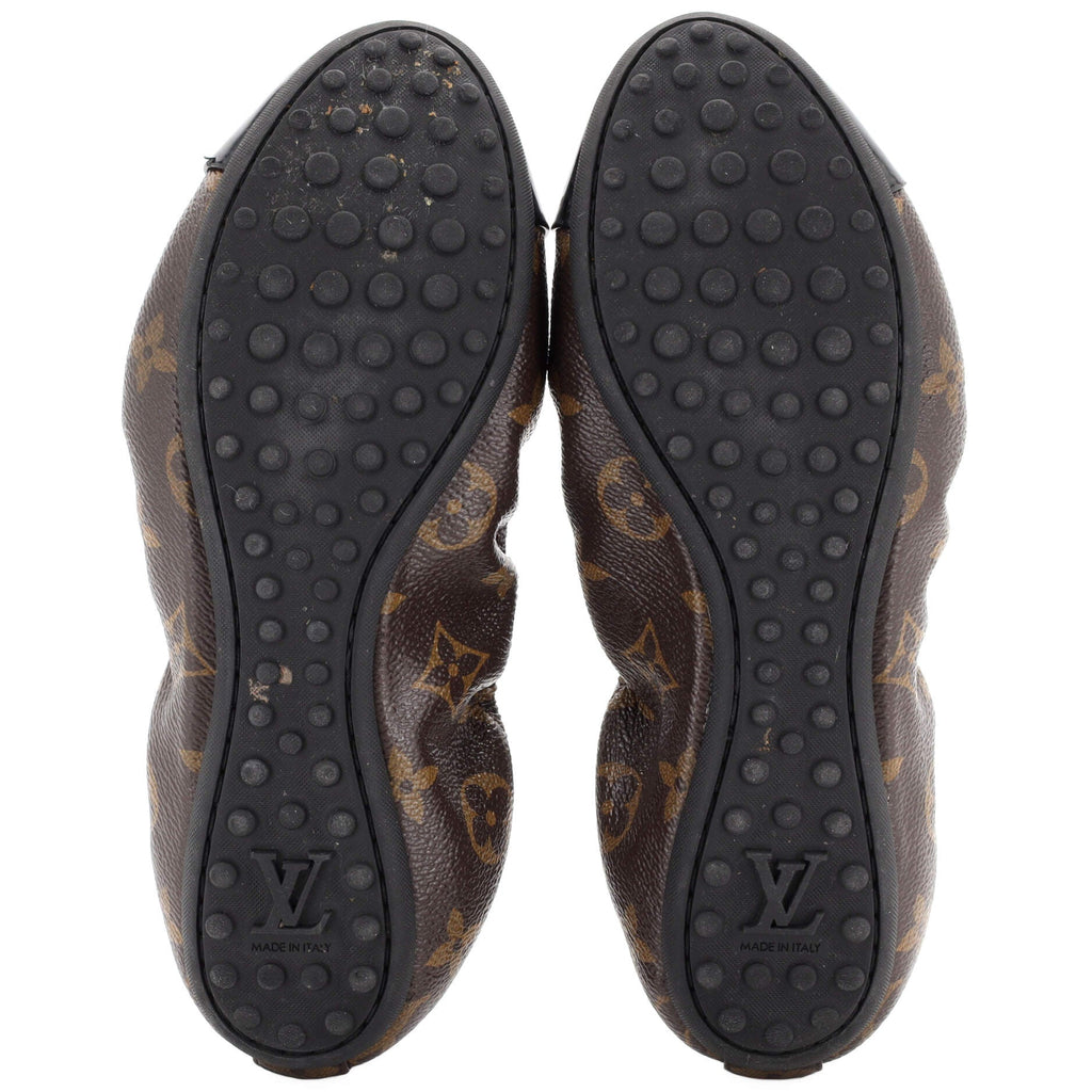 Women's Popi Ballerina Flats Patent with Monogram Nylon