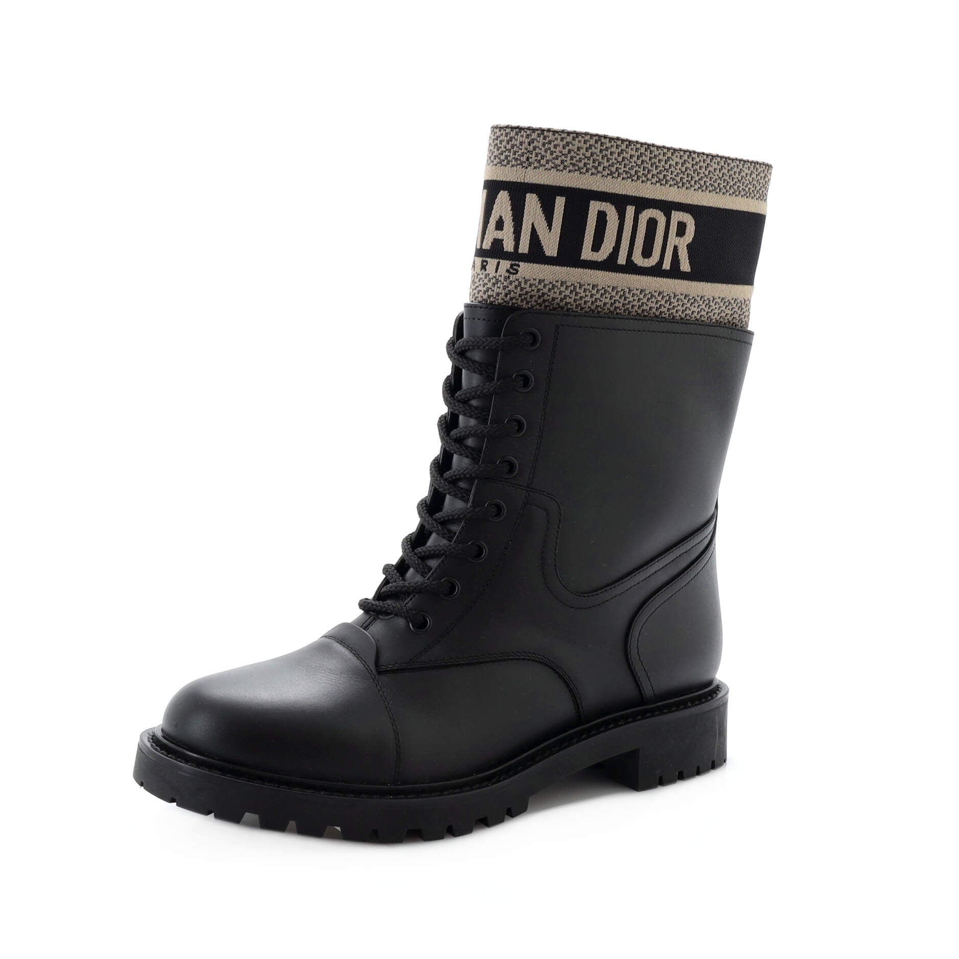 Women's D-Major Ankle Boot Technical Fabric with Leather and Rubber