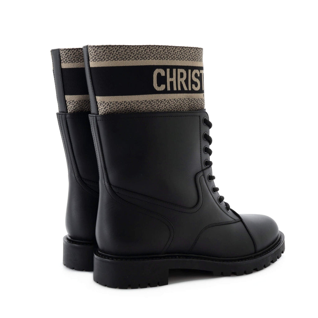 Women's D-Major Ankle Boot Technical Fabric with Leather and Rubber