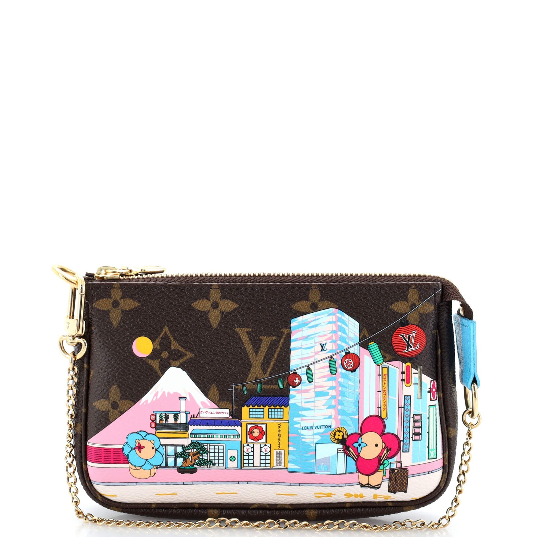 Pochette Accessoires Limited Edition Vivienne Xmas Monogram Canvas Mini