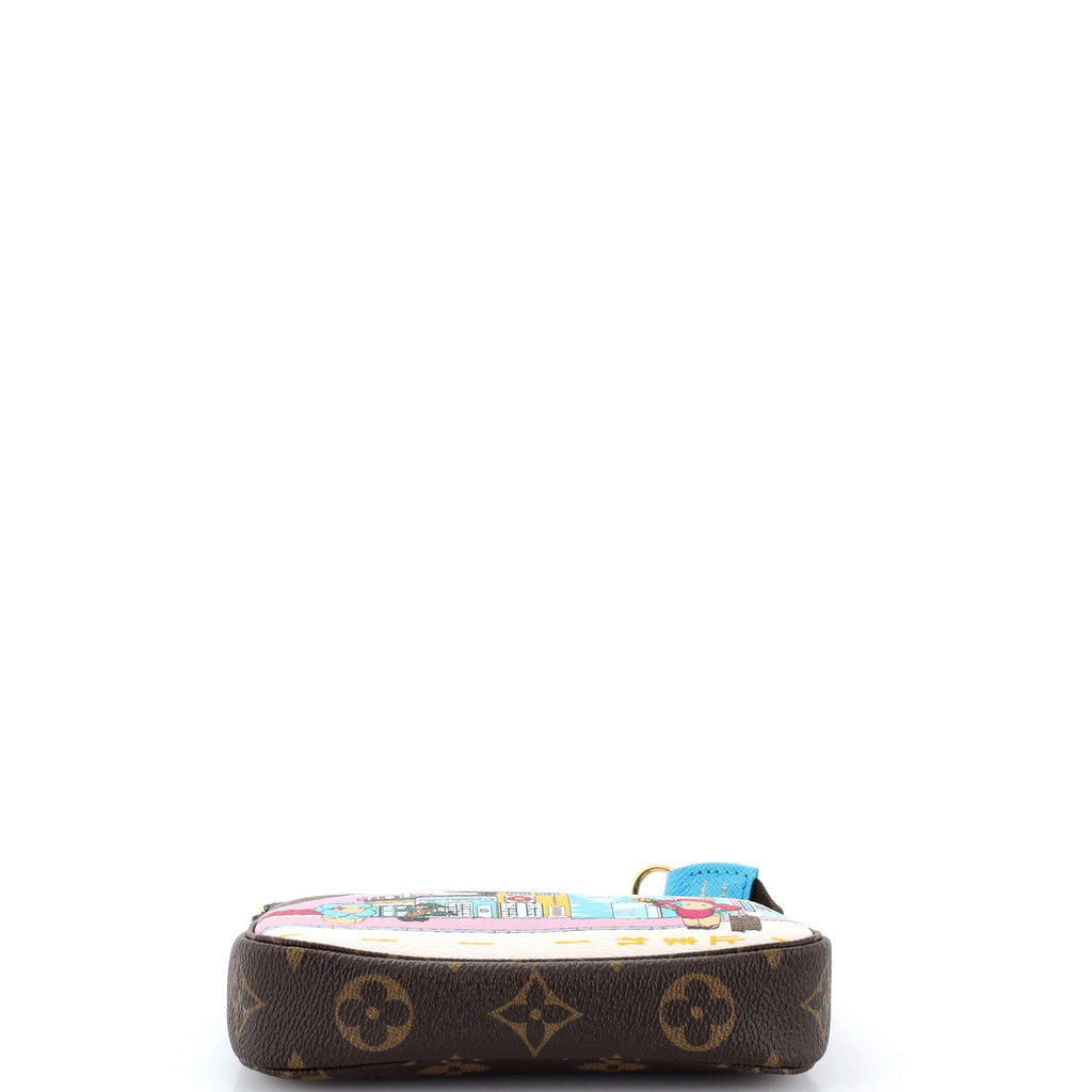 Pochette Accessoires Limited Edition Vivienne Xmas Monogram Canvas Mini
