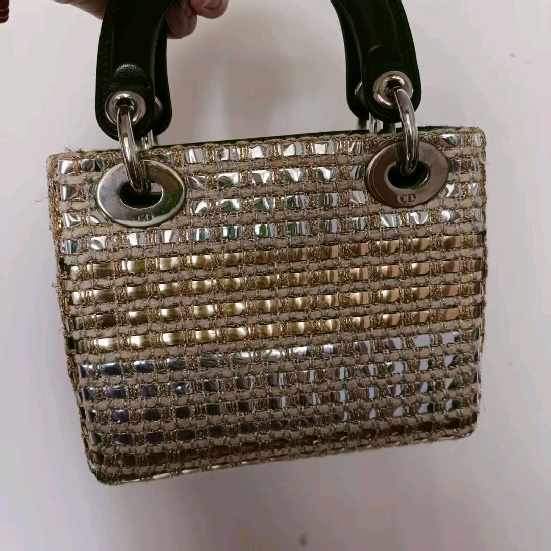 Dior Lady Dior Sequin Shoulder Bag