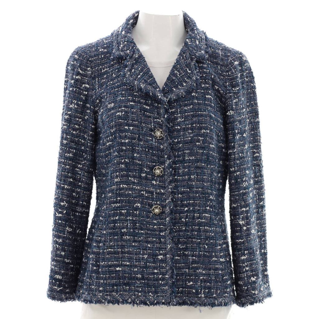 Women's Button Up Blazer Tweed