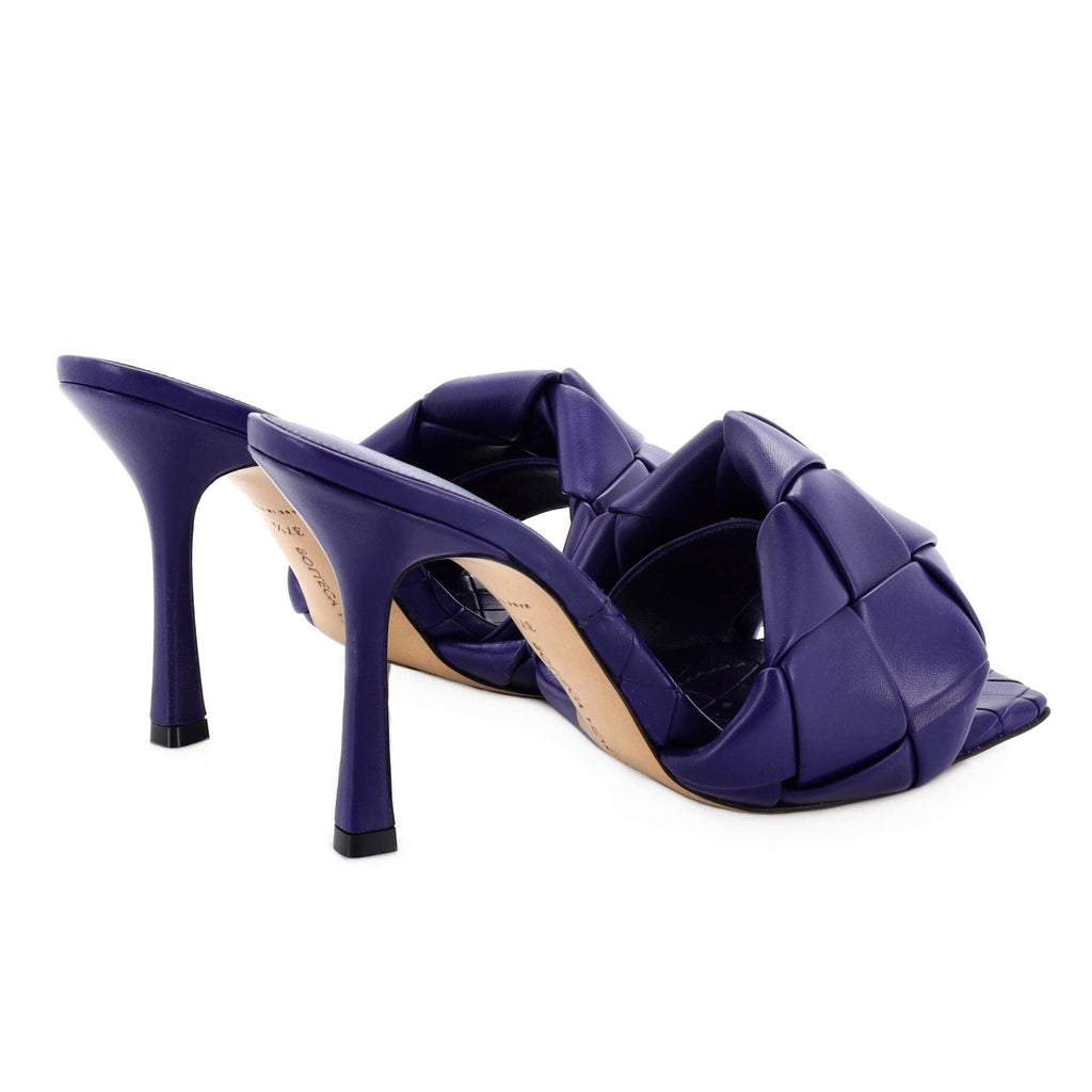 Women's Lido Heeled Sandals Maxi Intrecciato Leather