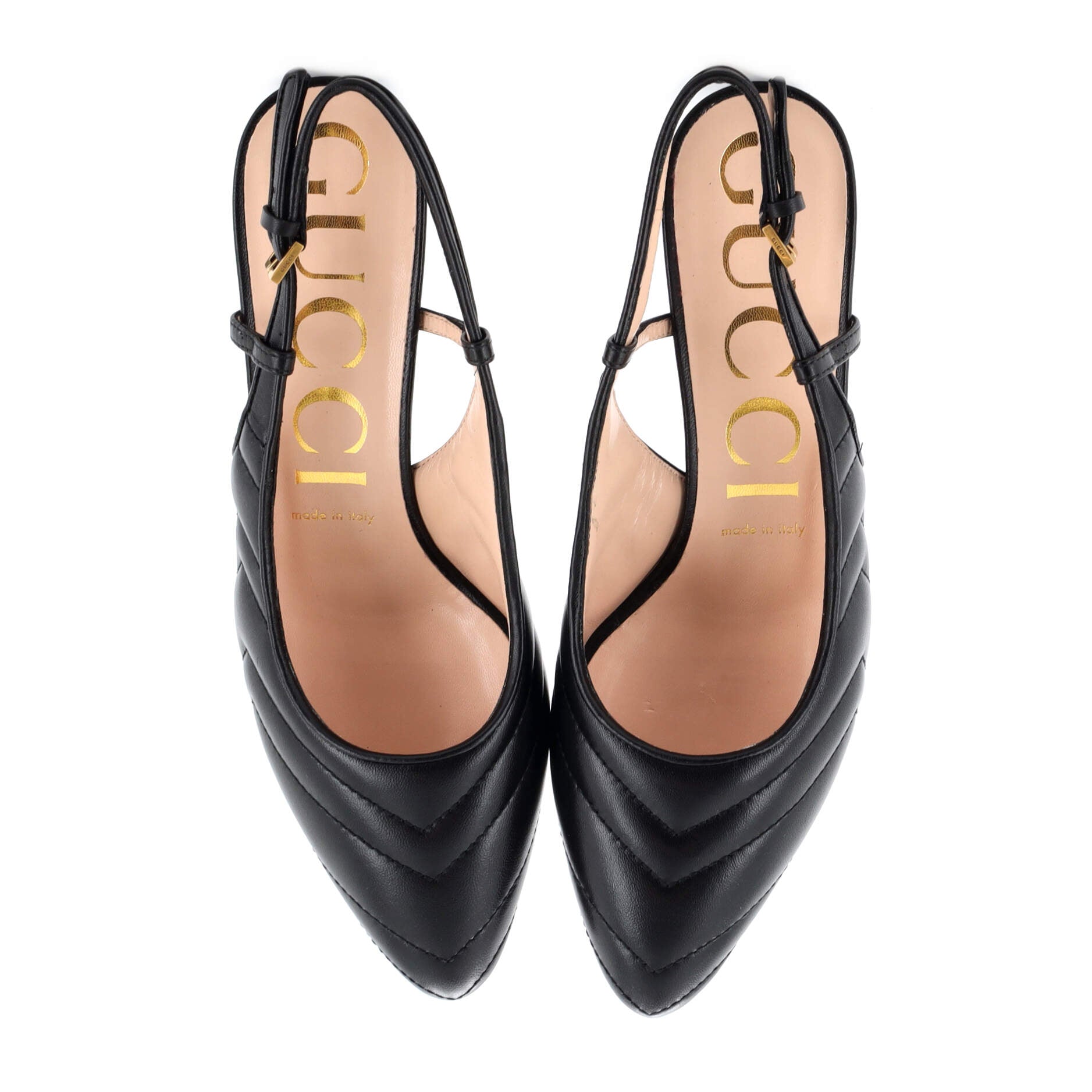 Women's Slingback Pumps Matelasse Leather
