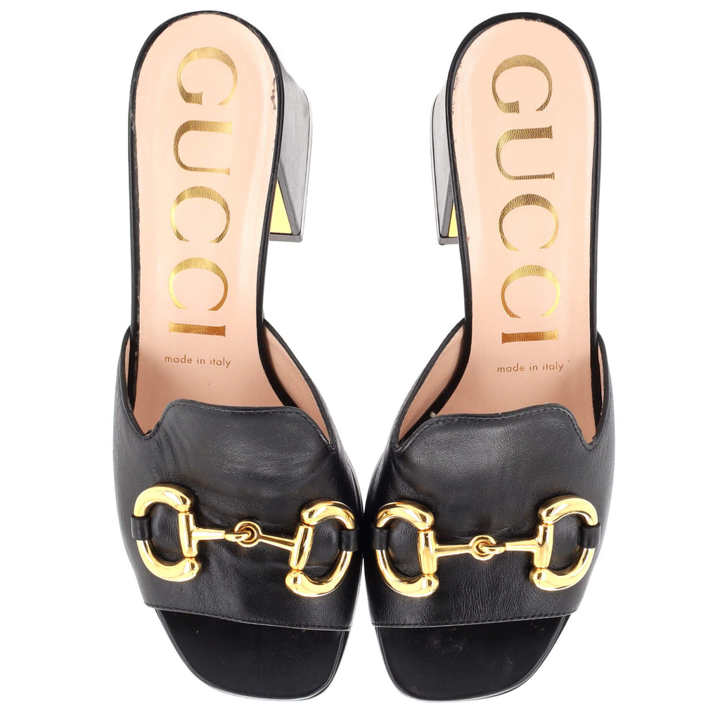 Women's Horsebit Block Heel Sandals Leather