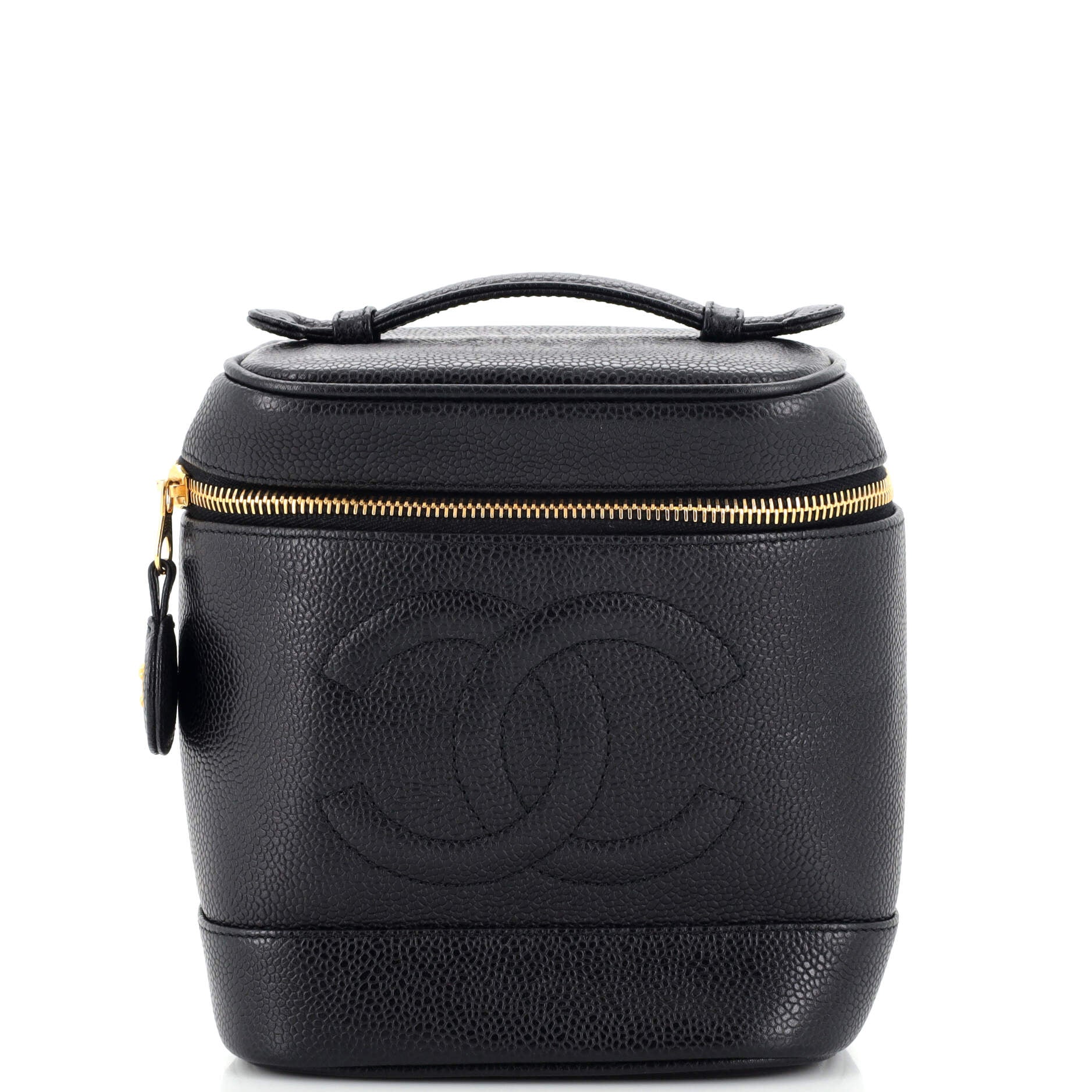 Vintage Timeless Cosmetic Case Caviar Tall