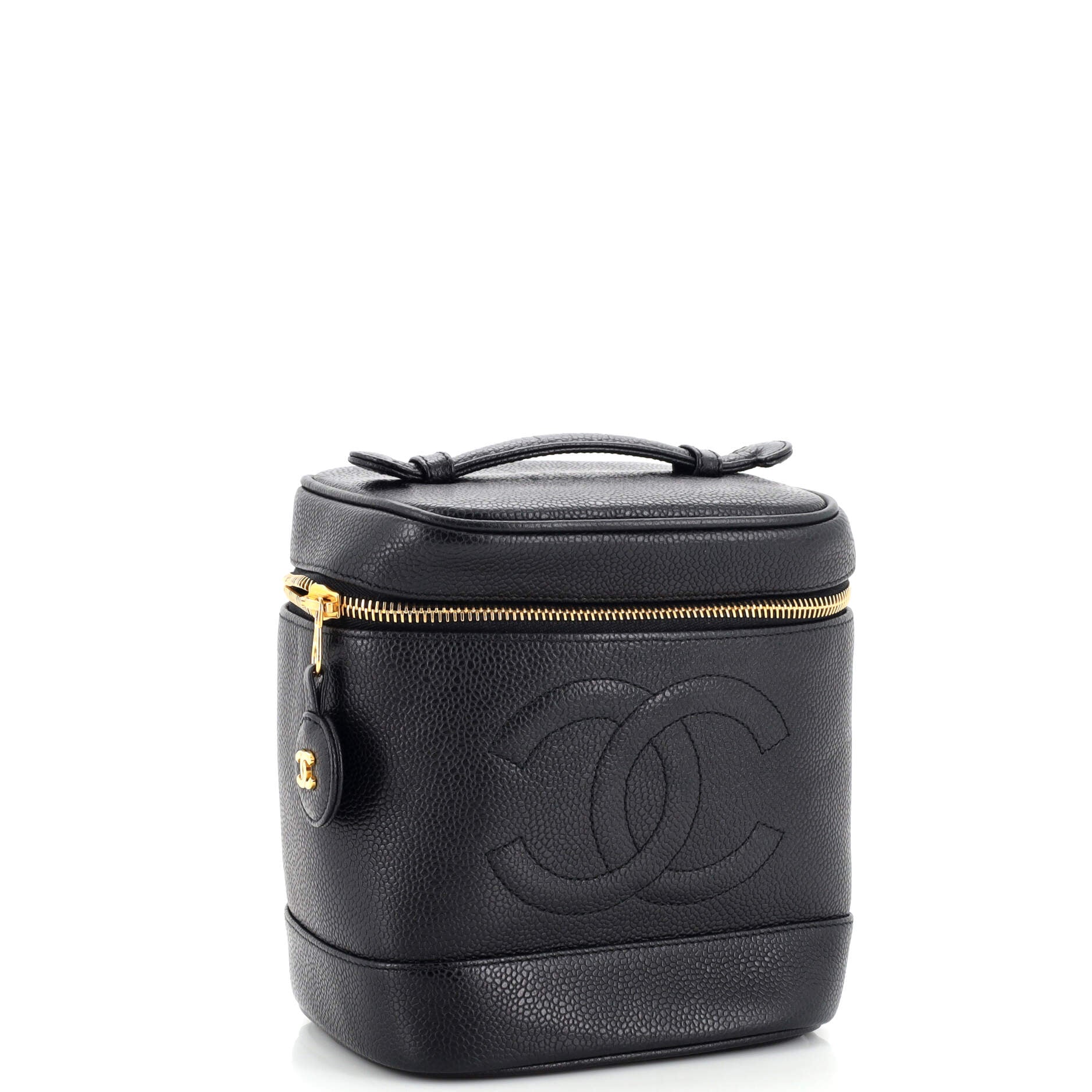 Vintage Timeless Cosmetic Case Caviar Tall