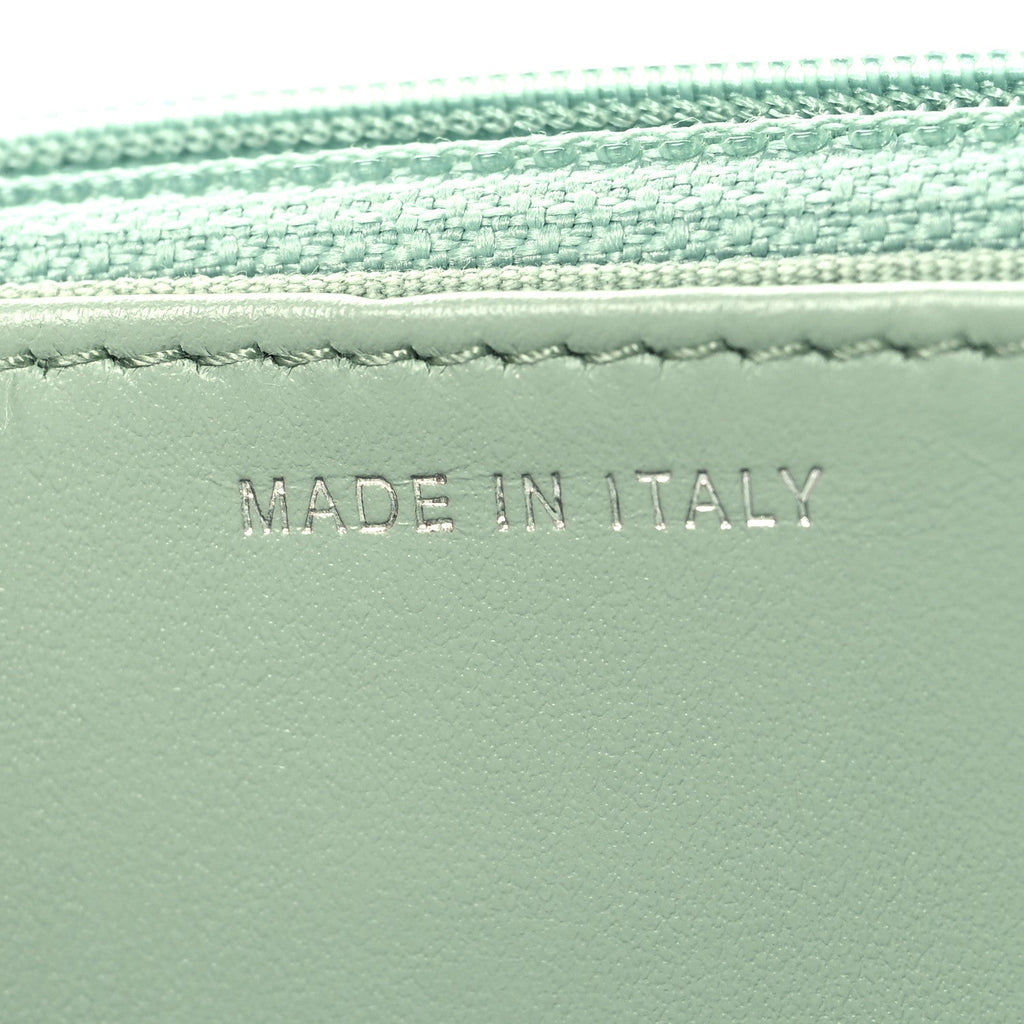 Caviar Quilted Boy Wallet On Chain WOC Light Green