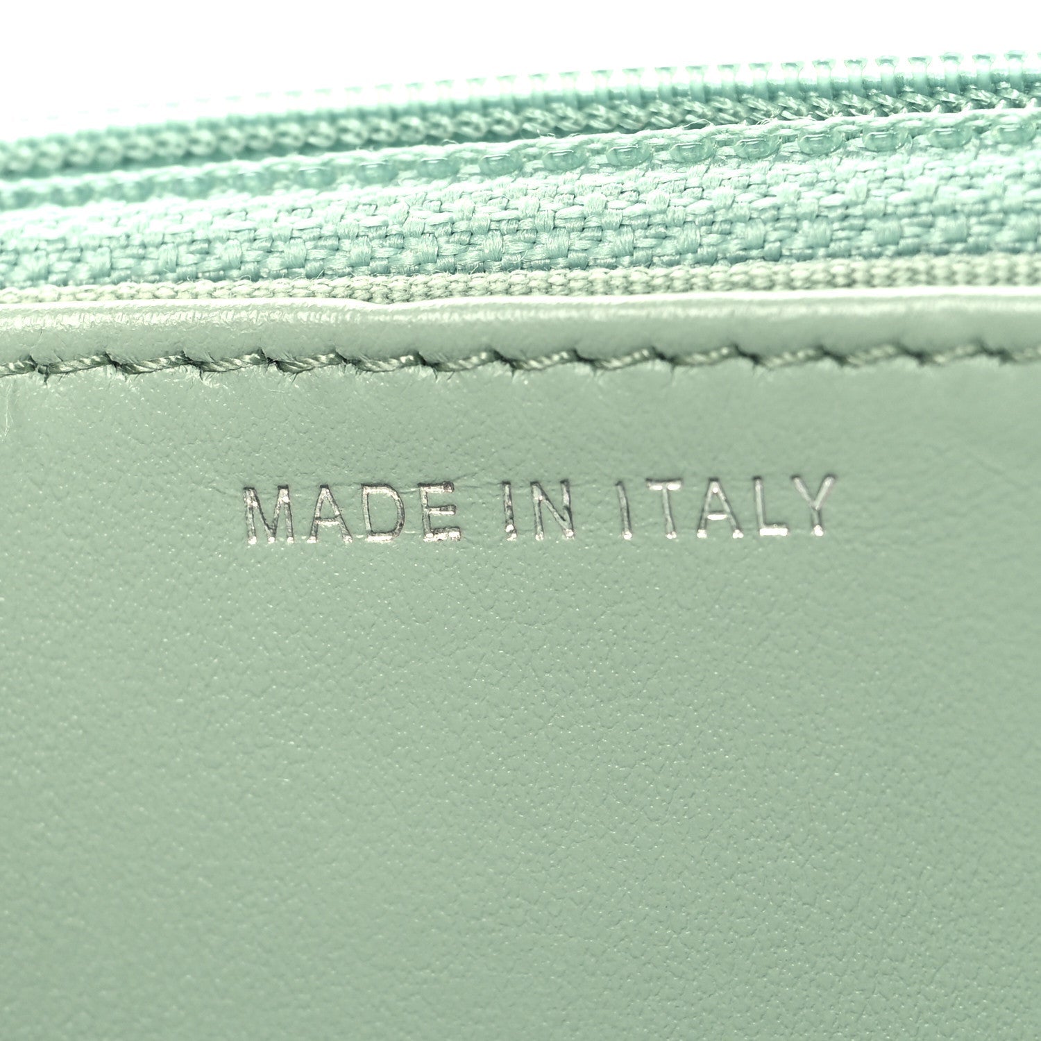Caviar Quilted Boy Wallet On Chain WOC Light Green