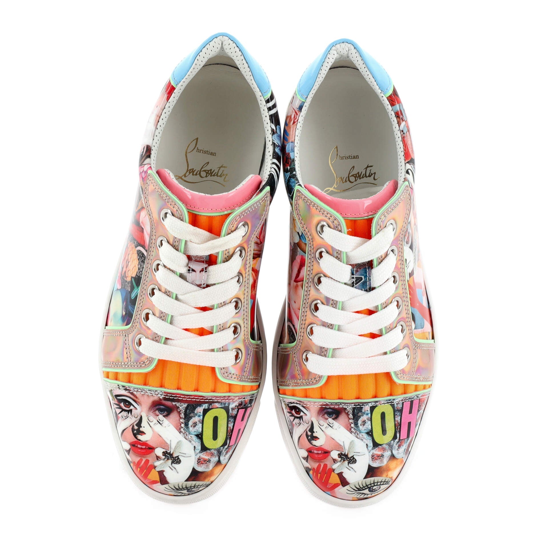 Women's Vieira Flat Sneakers Printed Patent with Holographic Leather
