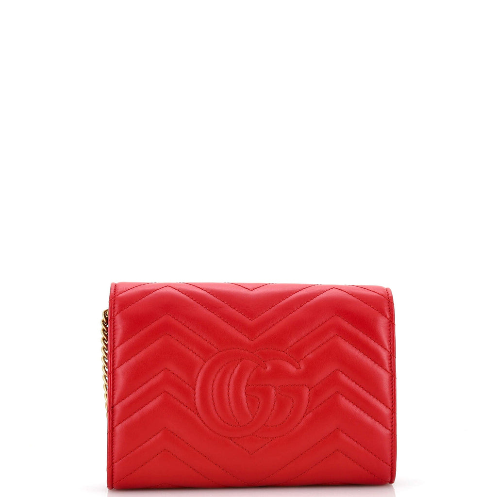 GG Marmont Chain Wallet Matelasse Leather Mini